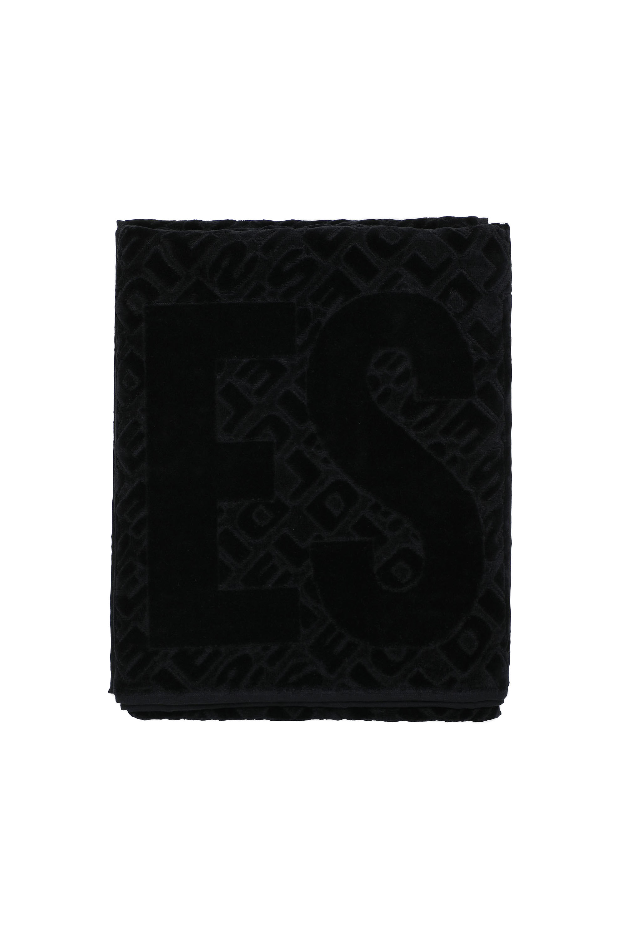 Diesel - TELO 3DLOGO        95X150, Unisex's Gym towel 3D LOGO in Black - 1
