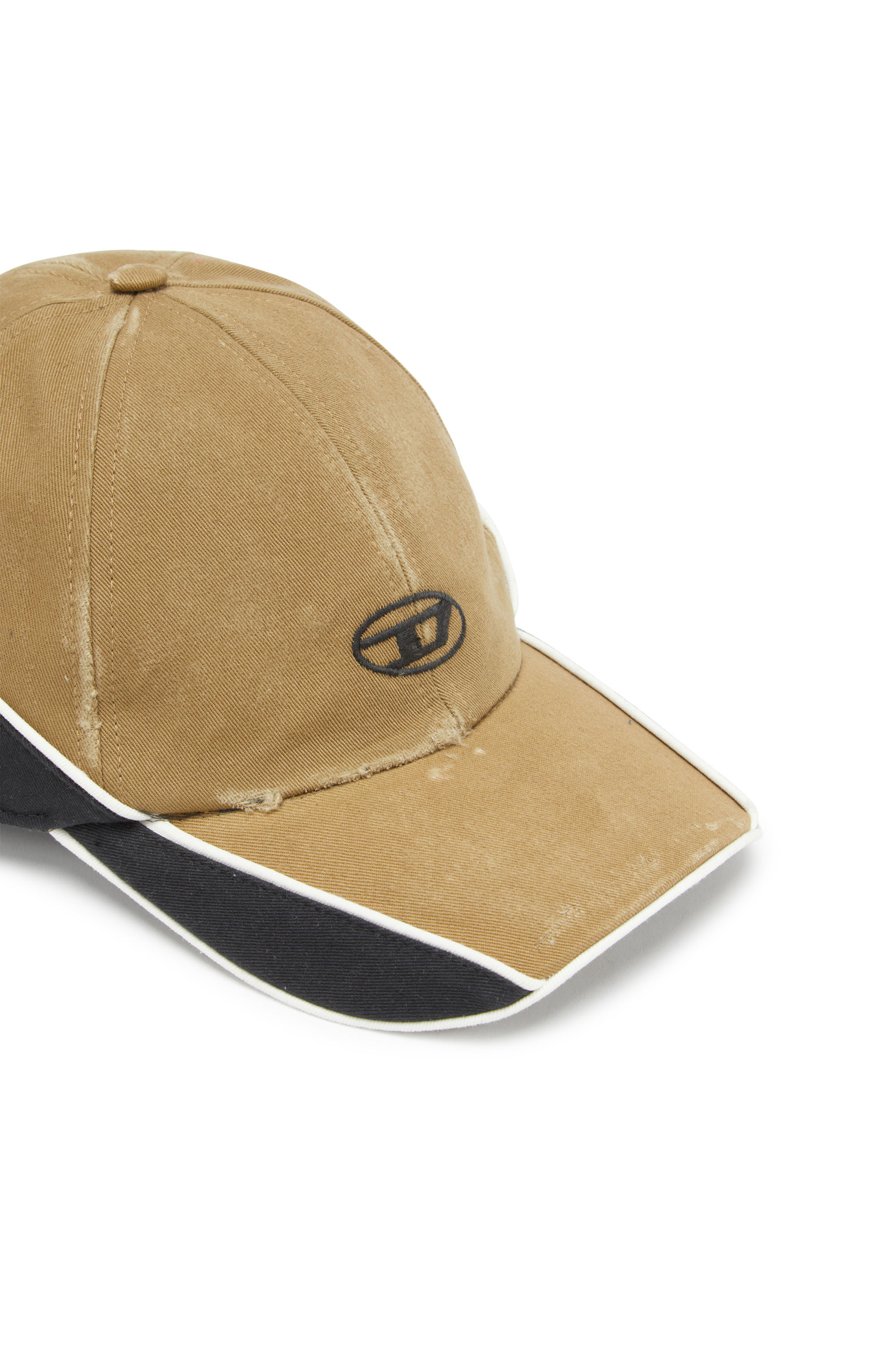 Diesel - C-DALE, Man Distressed colour-block baseball cap in Brown - Image 3