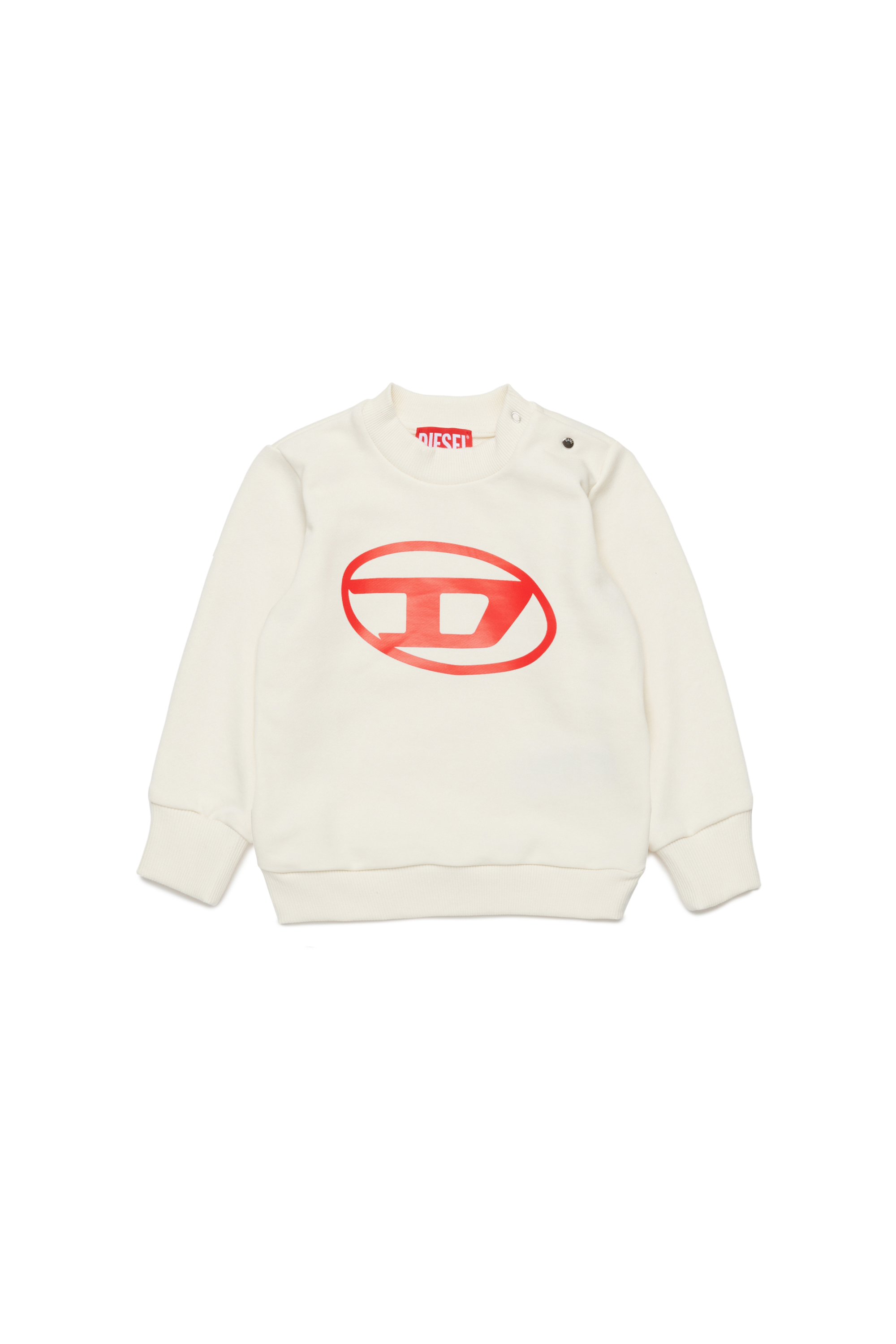Diesel - SCERB, Unisex Sweatshirt with Oval D print in White - Image 1