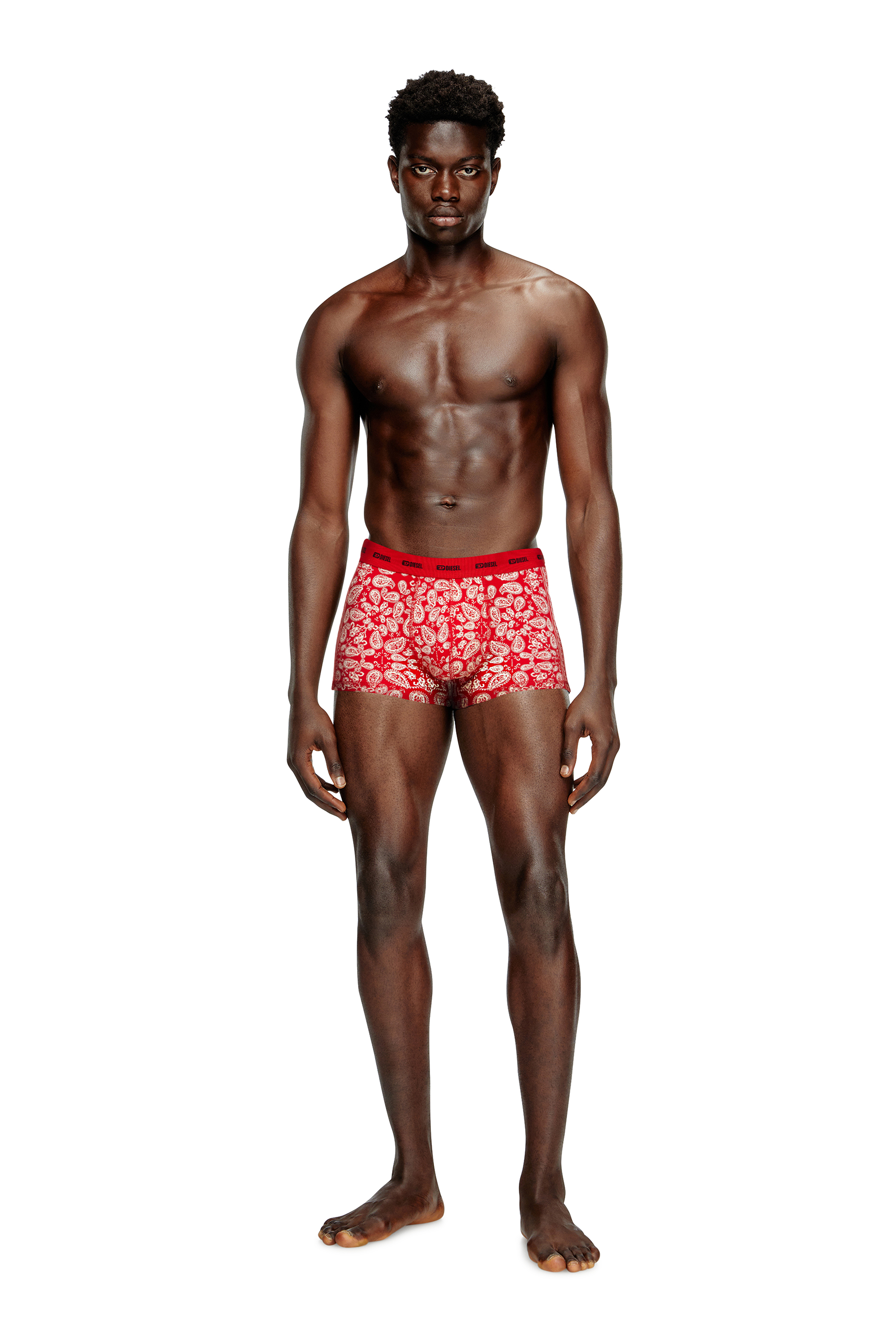 DAMIEN-GFT-UTLT-3PACK, Red/White Diesel - DAMIEN-GFT-UTLT-3PACK, Man's 3-pack stretch cotton boxers in Red/White - 1