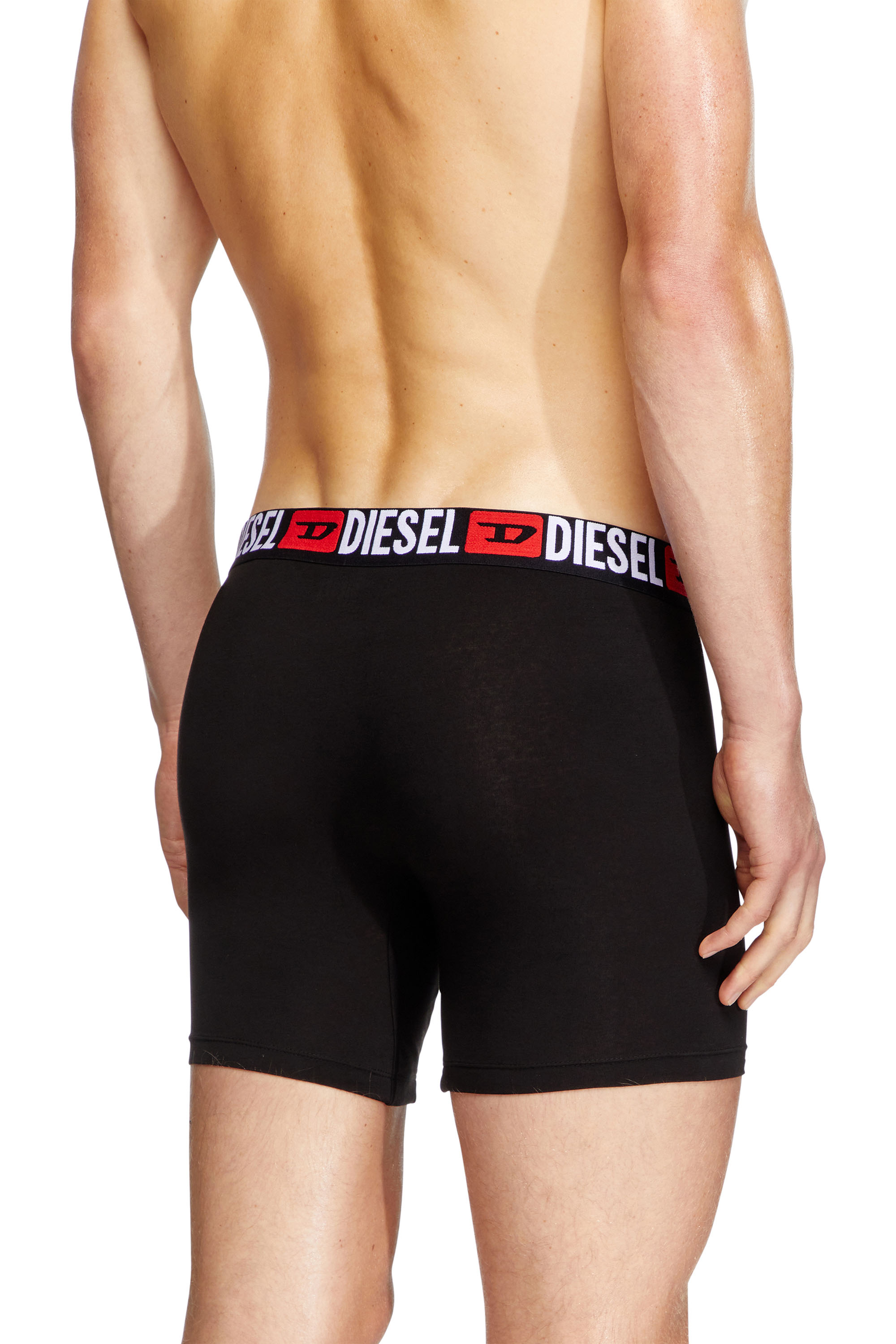 Diesel - MAX-D-CORE-3PACK, Man's Three-pack stretch cotton boxer briefs in Black - 4