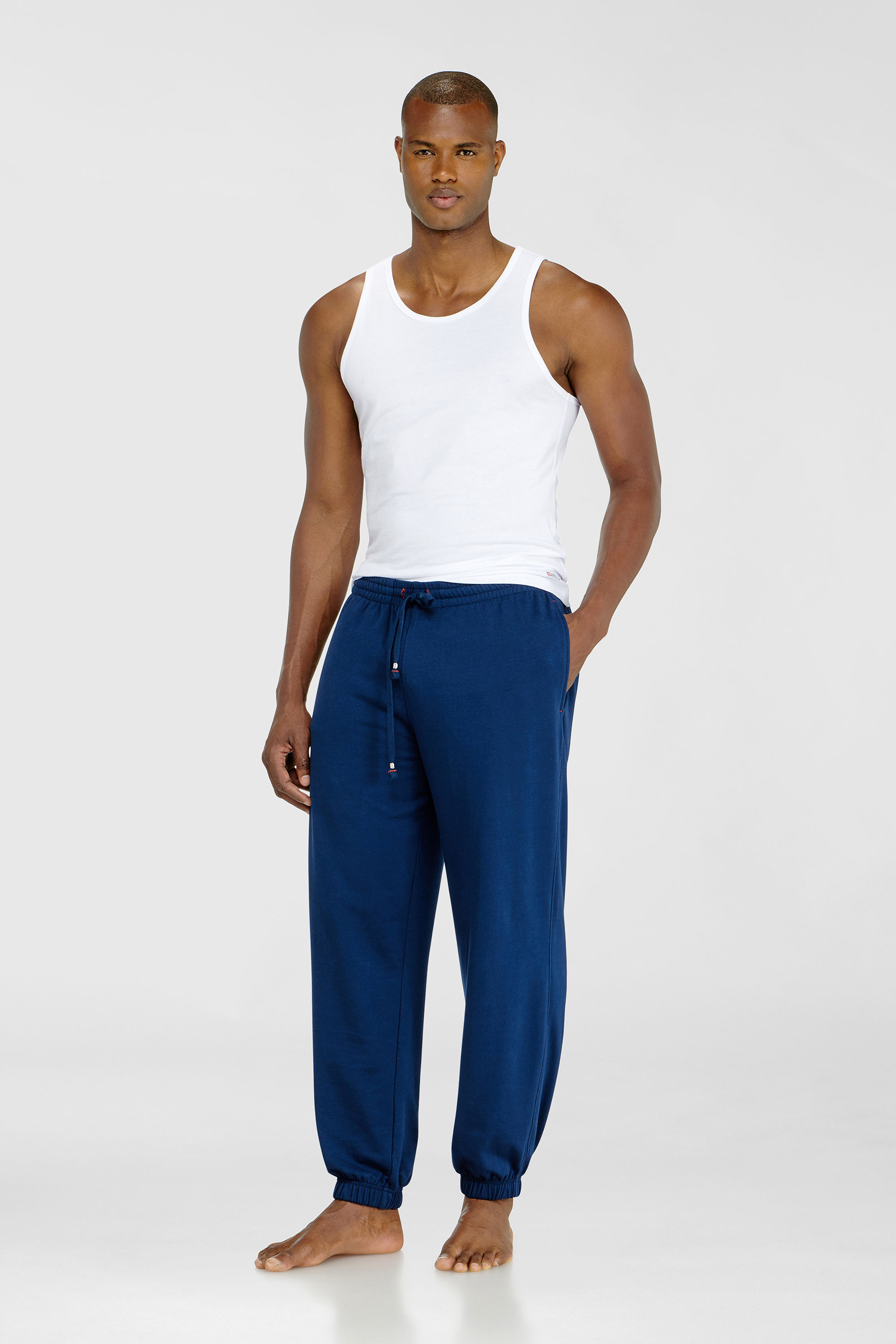 Diesel - LENNY-D-CORE, Man's Sweatpants in peached cotton blend in Blue - 1