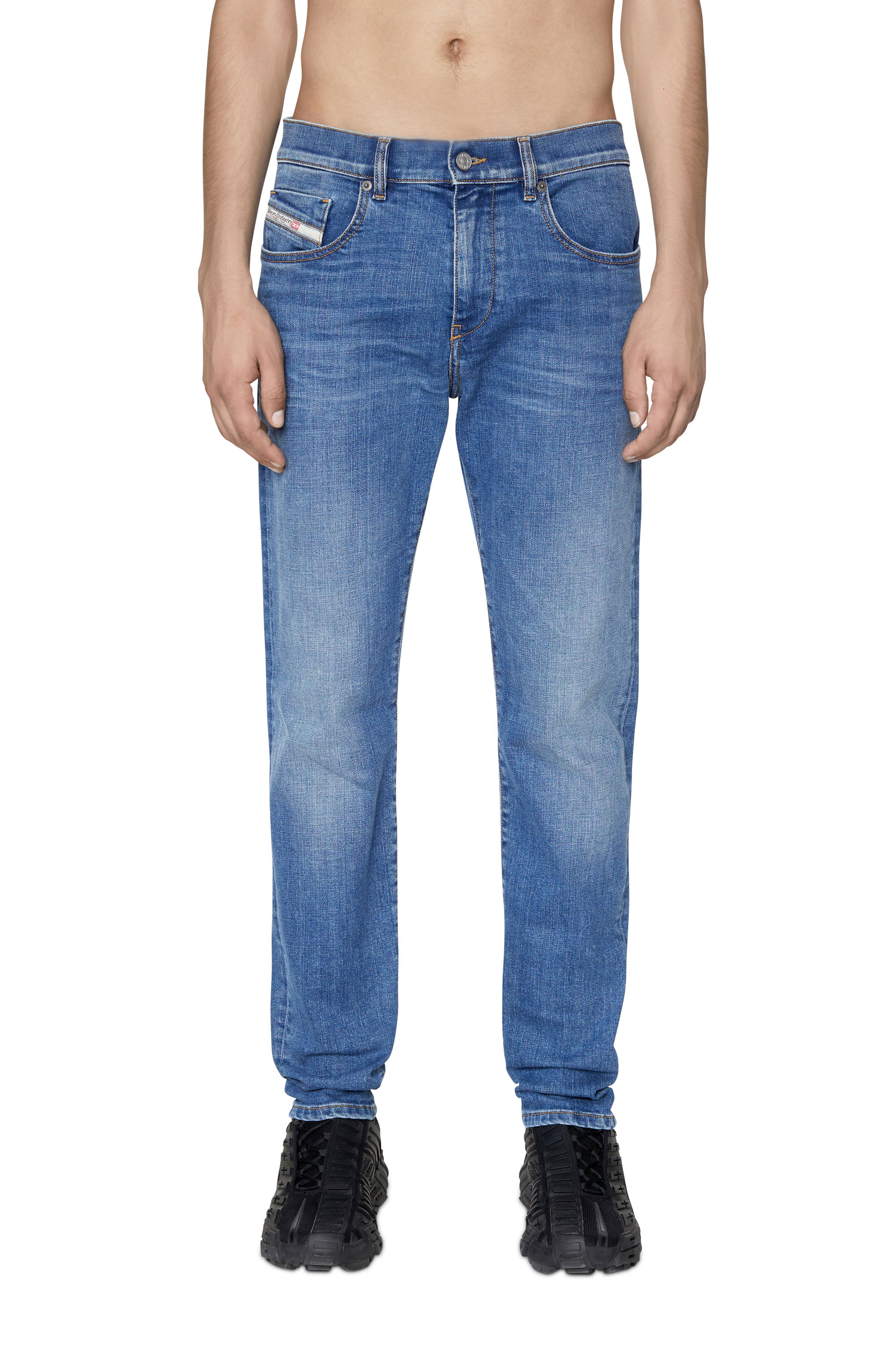 Diesel - 2019 D-Strukt 09D47 Slim Jeans, Medium blue - Image 1