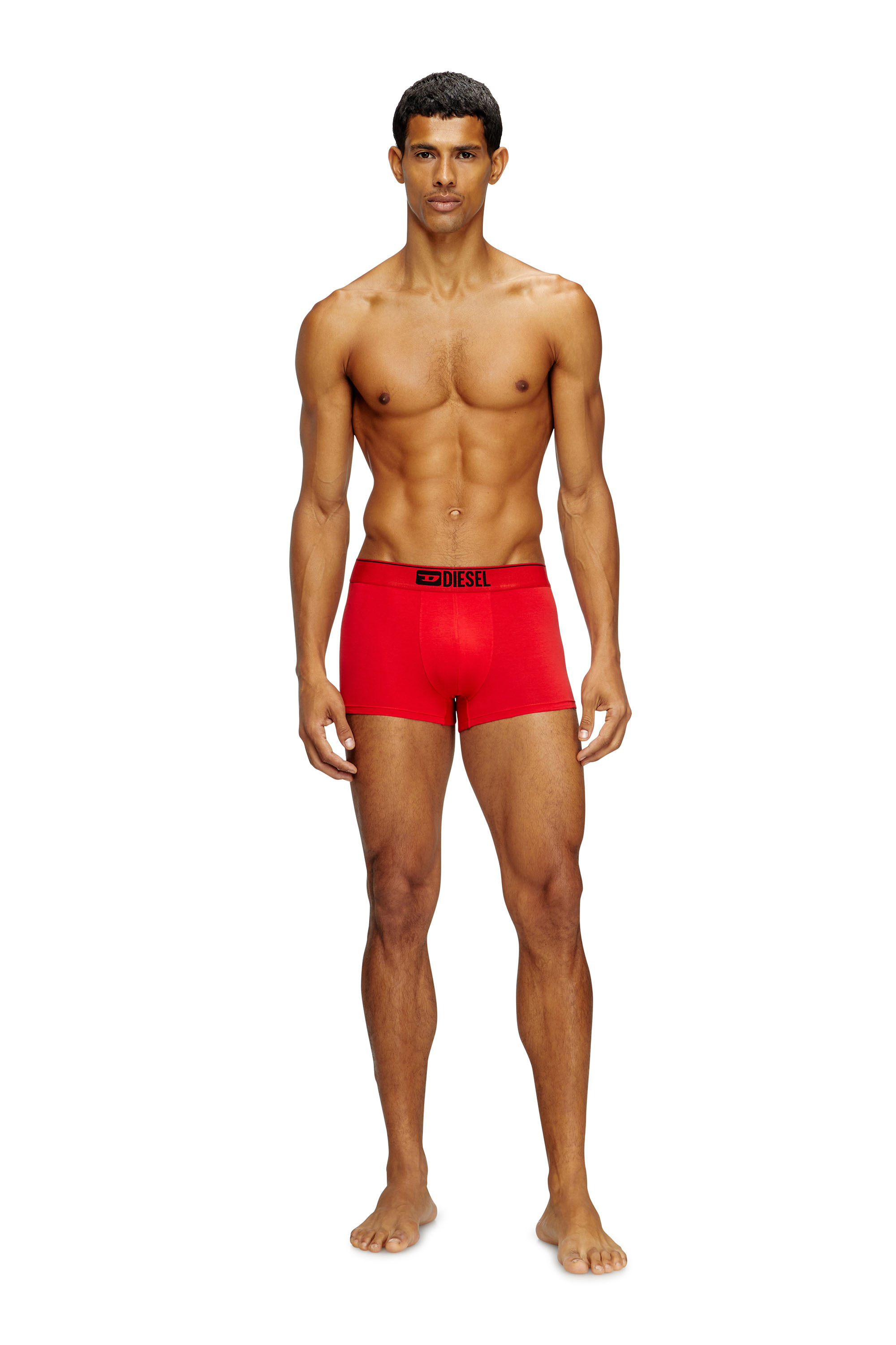 Diesel - UMBX-DAMIENTHREEPACK, Man's Three-pack of plain boxer in Red/Black - 1