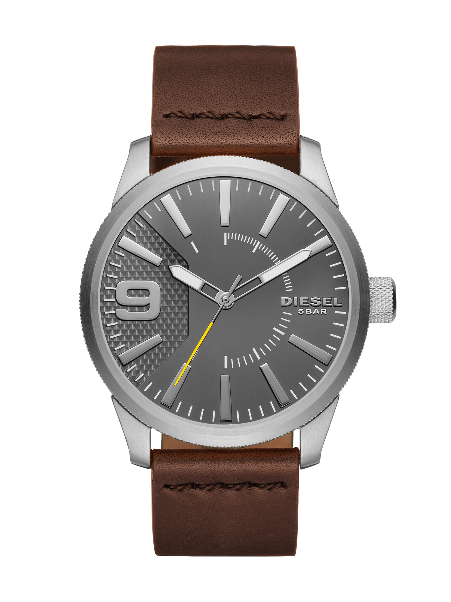 Diesel - DZ1802, Man's Dark brown leather watch, 46 mm in Brown - 1