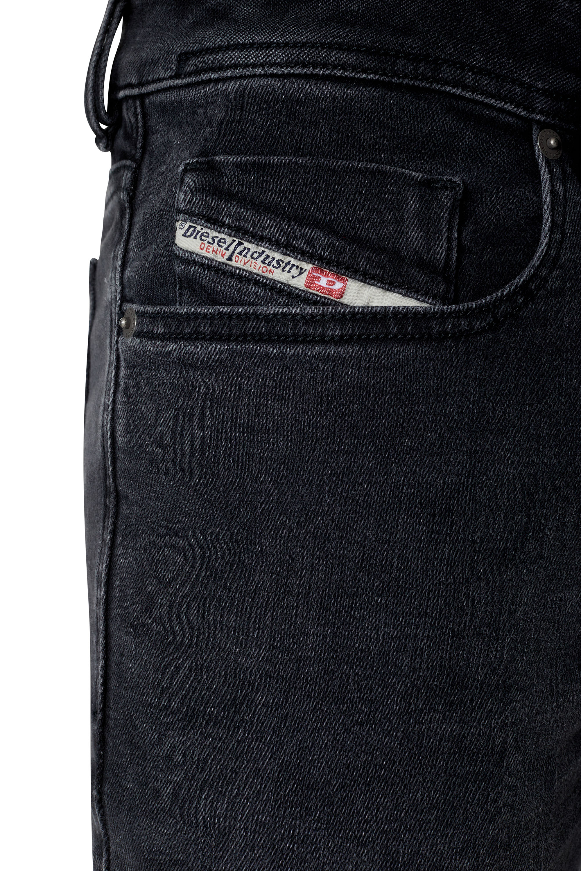 Diesel - 1979 Sleenker 09D42 Skinny Jeans, Black/Dark grey - Image 4