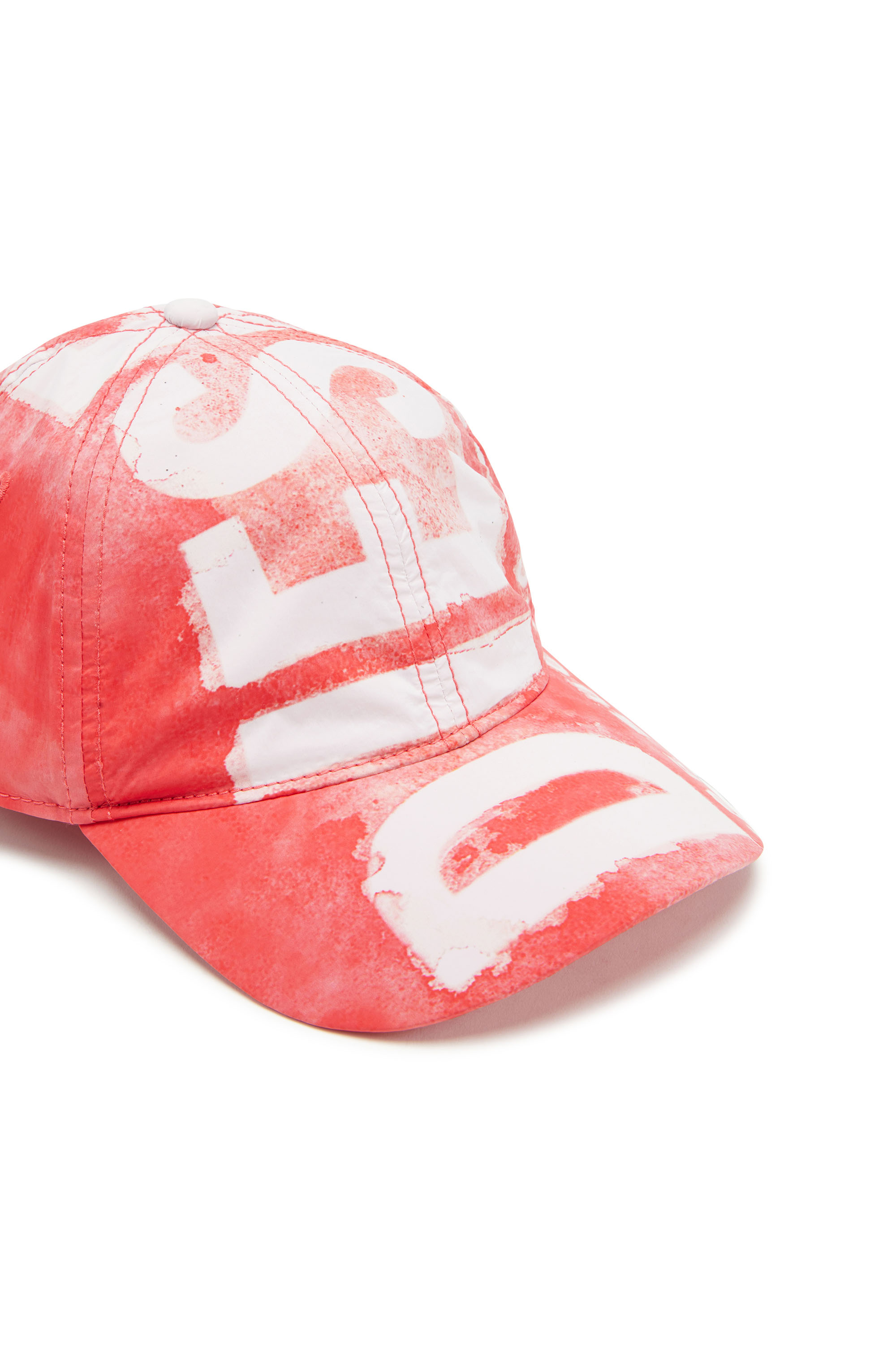Diesel - C-EWAN-NY, Man Nylon baseball cap with Super Logo in Red - Image 3