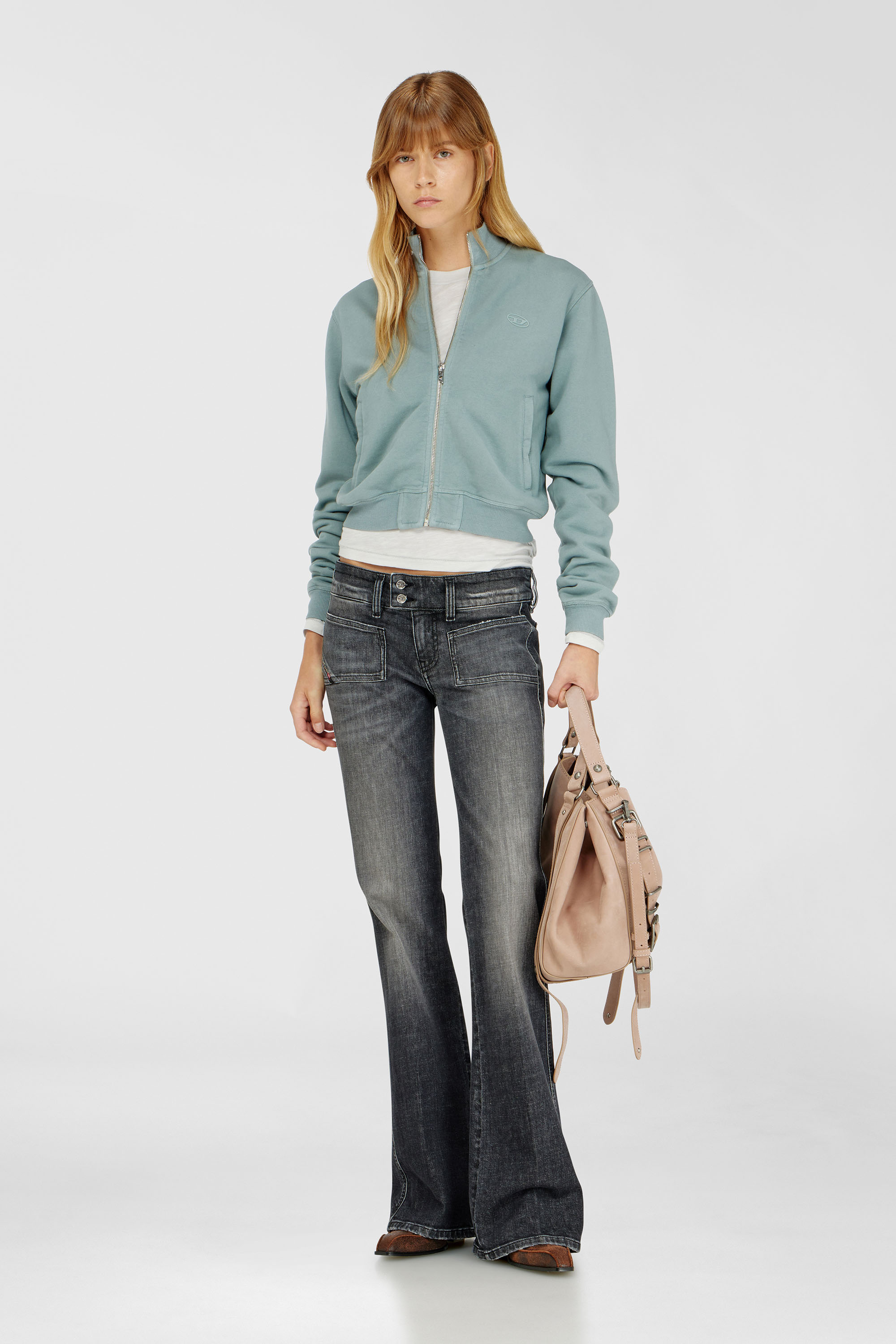 D-One-Medium top-handle bag in treated leather