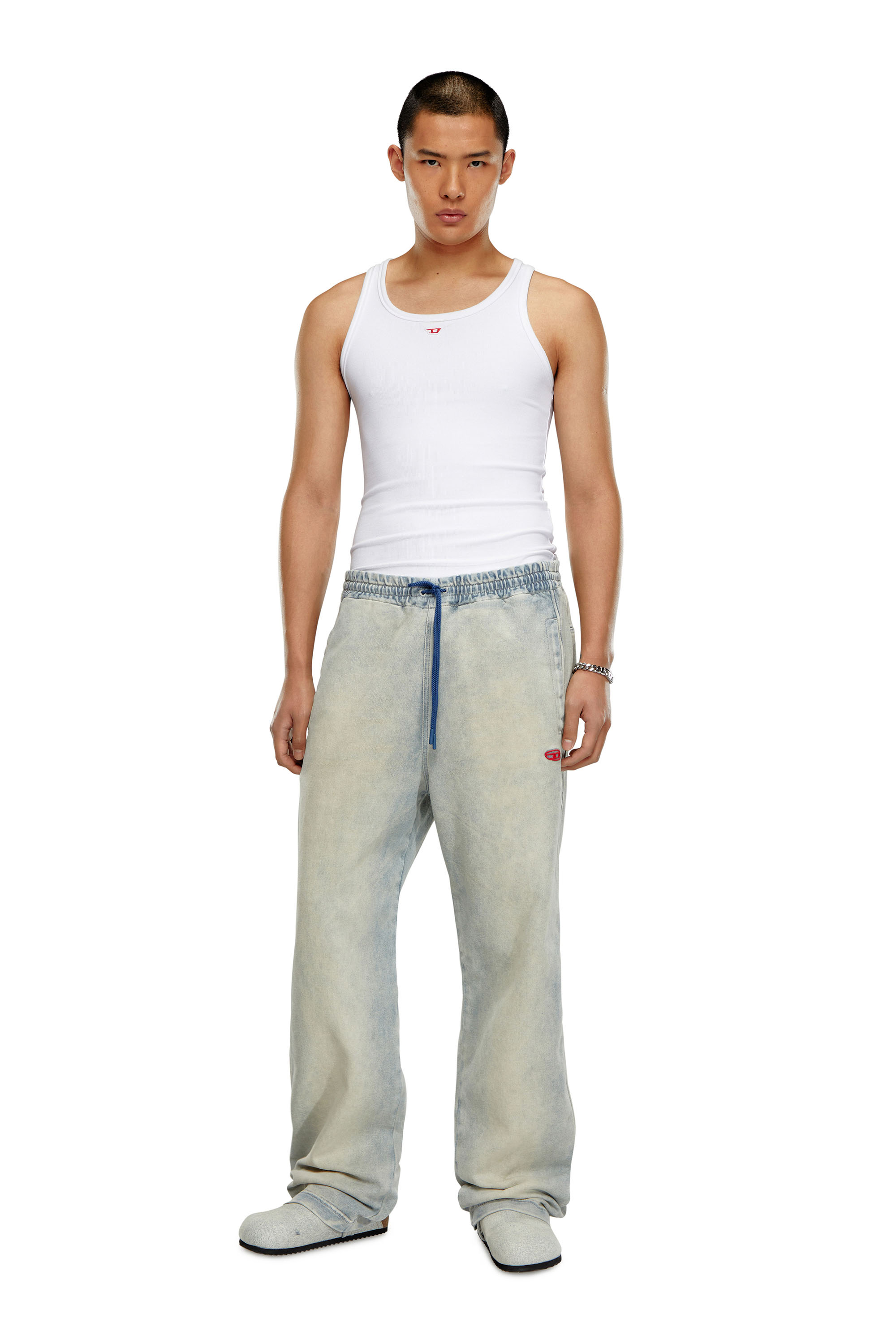 Diesel - Unisex's Relaxed D-Martyans Track Denim 068JX, Light Blue - 7