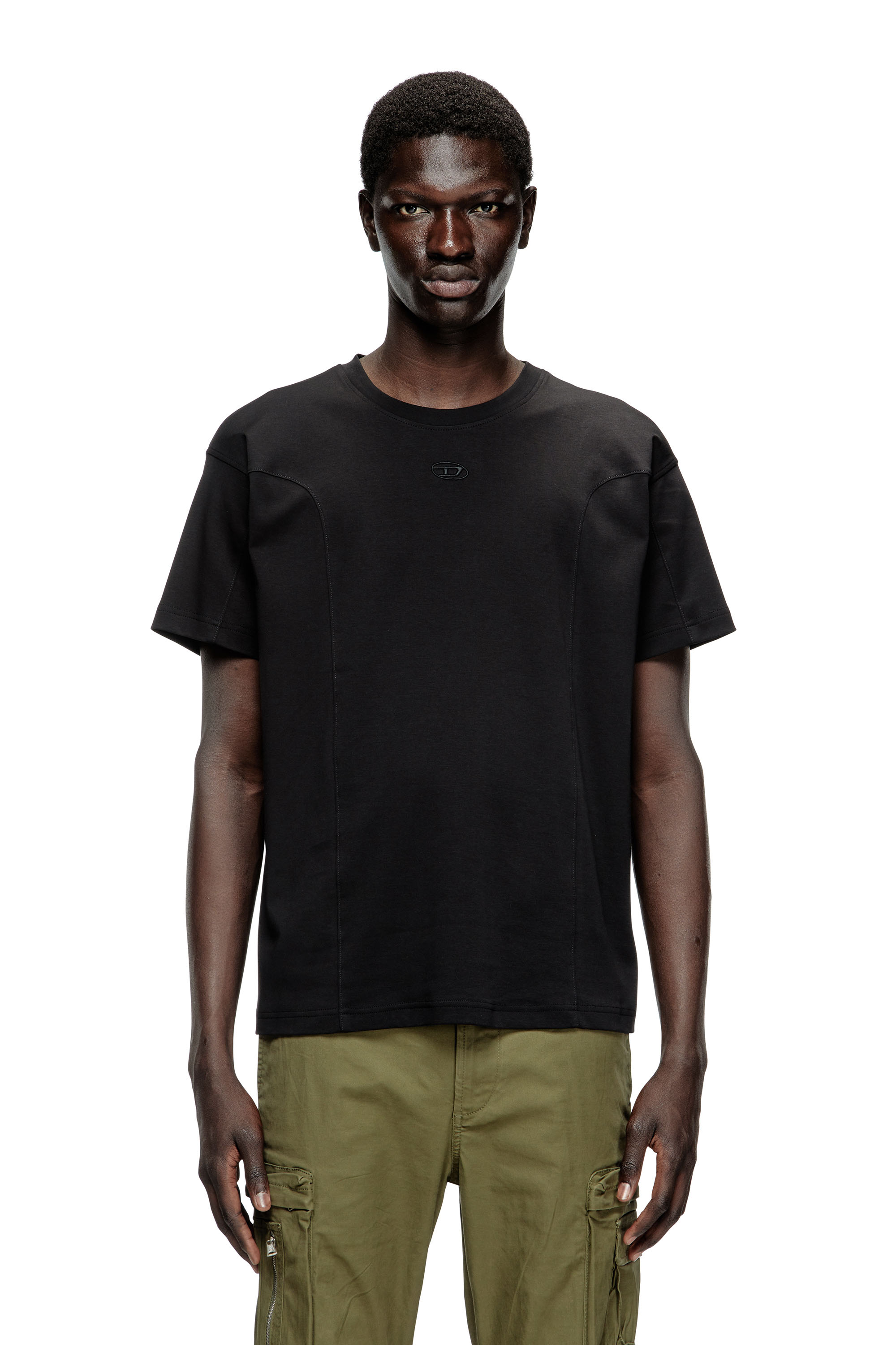 Diesel - T-NORM-INT, Man's Short-sleeve T-shirt with panels in null - 1