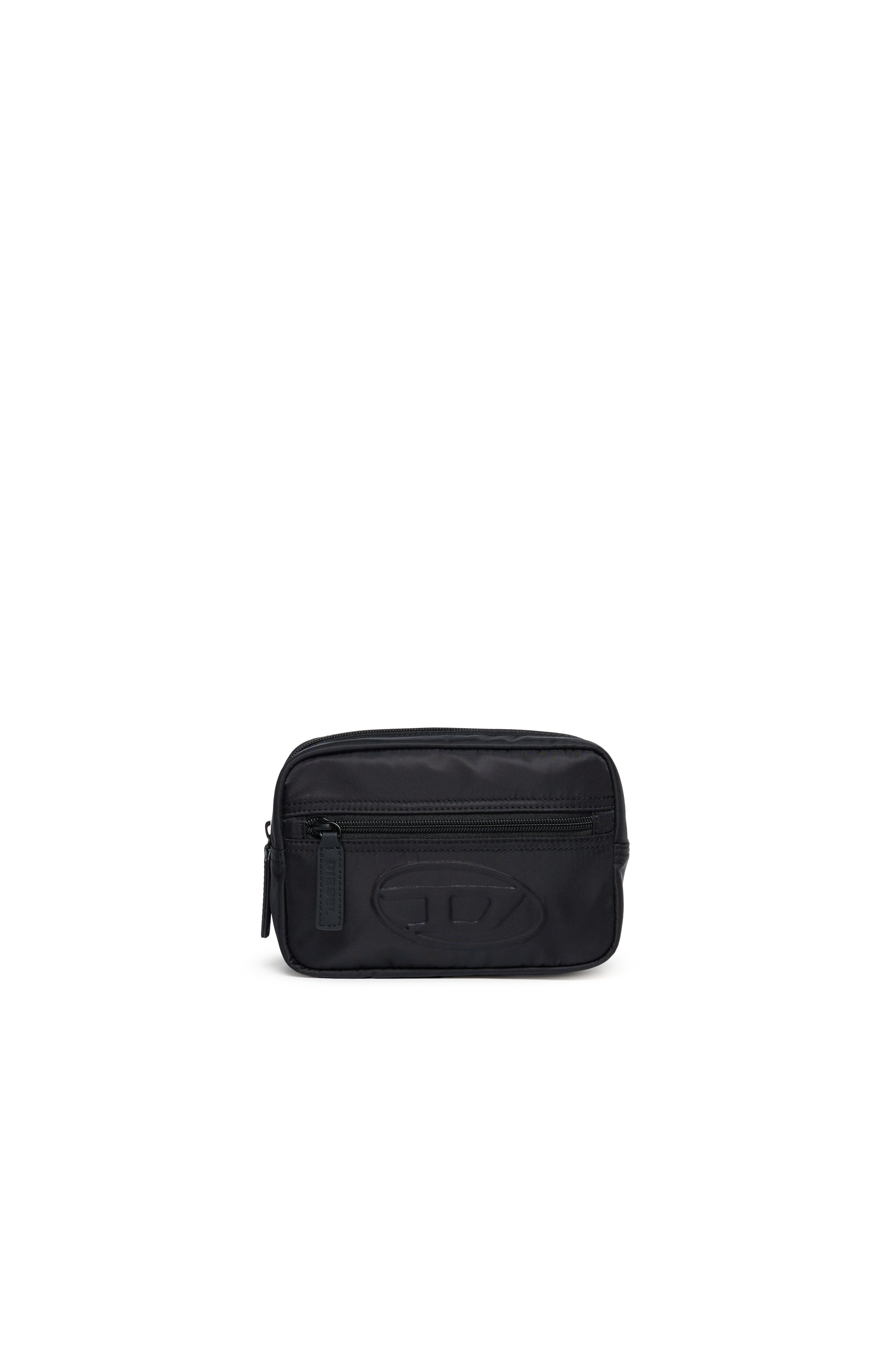 Diesel - WDEMBOSSED, Unisex's Nylon belt bag with embossed logo in Black - 1