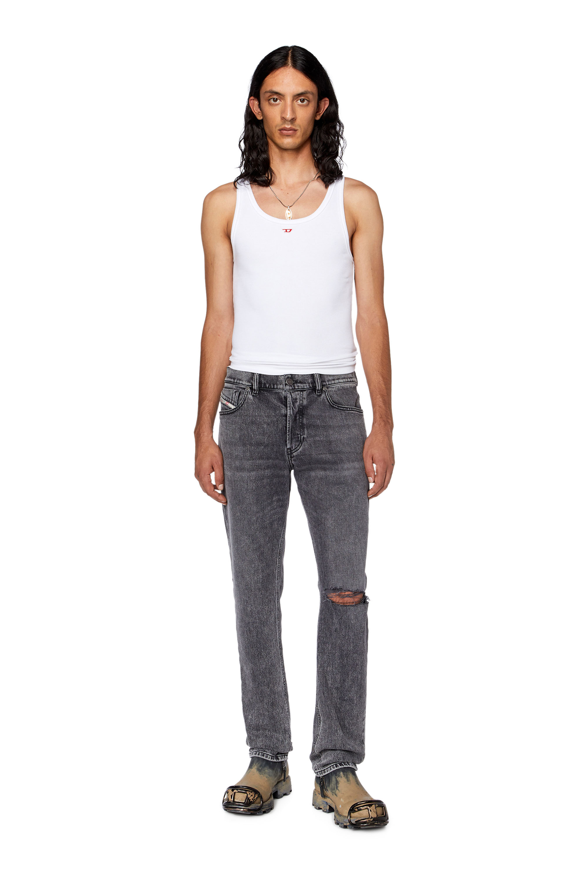 Diesel - Straight Jeans 1995 D-Sark 09G81, Grey - Image 4
