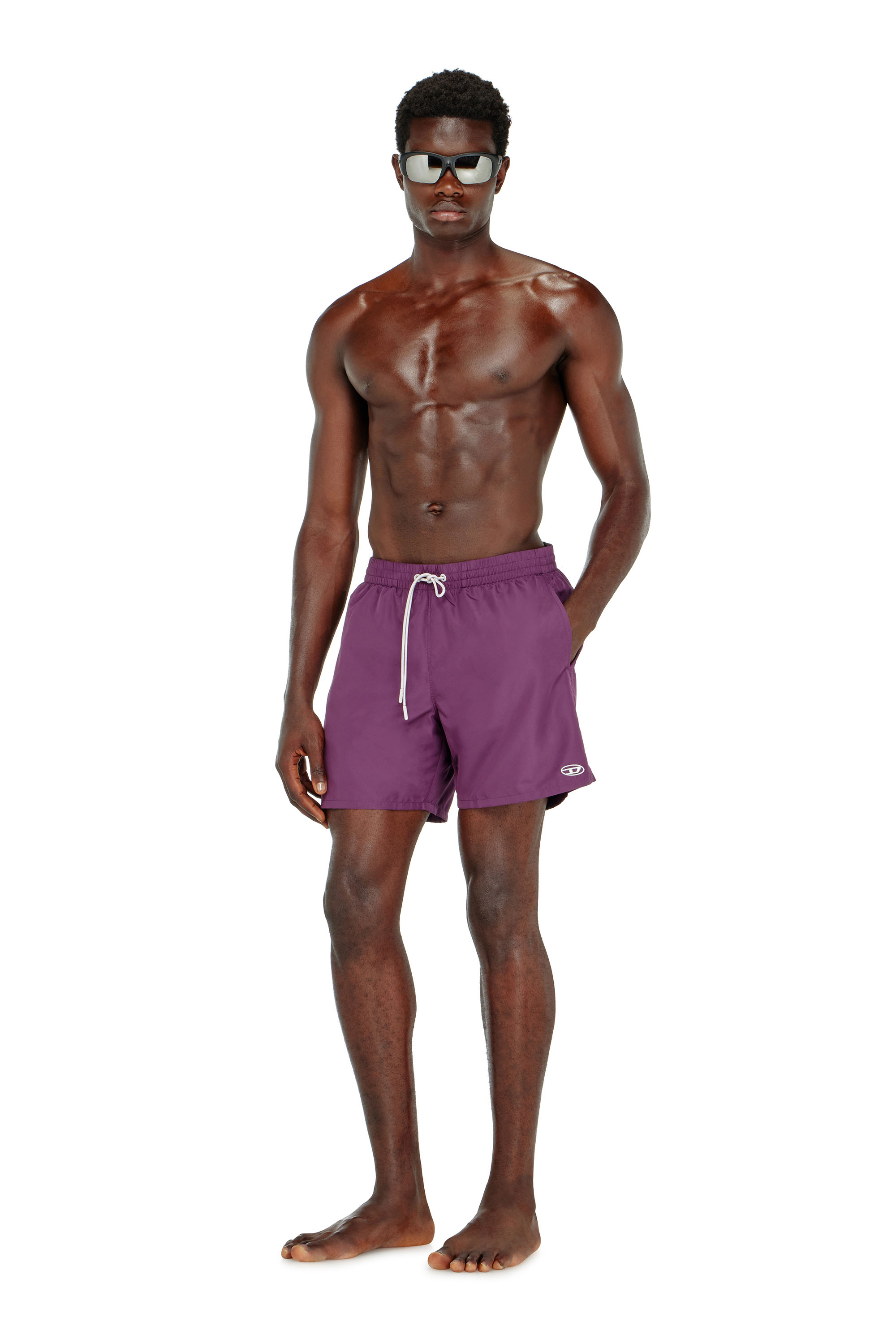 Diesel - GEORGE-41-UTLT, Man's Swim shorts with metallic Oval D logo in null - 1