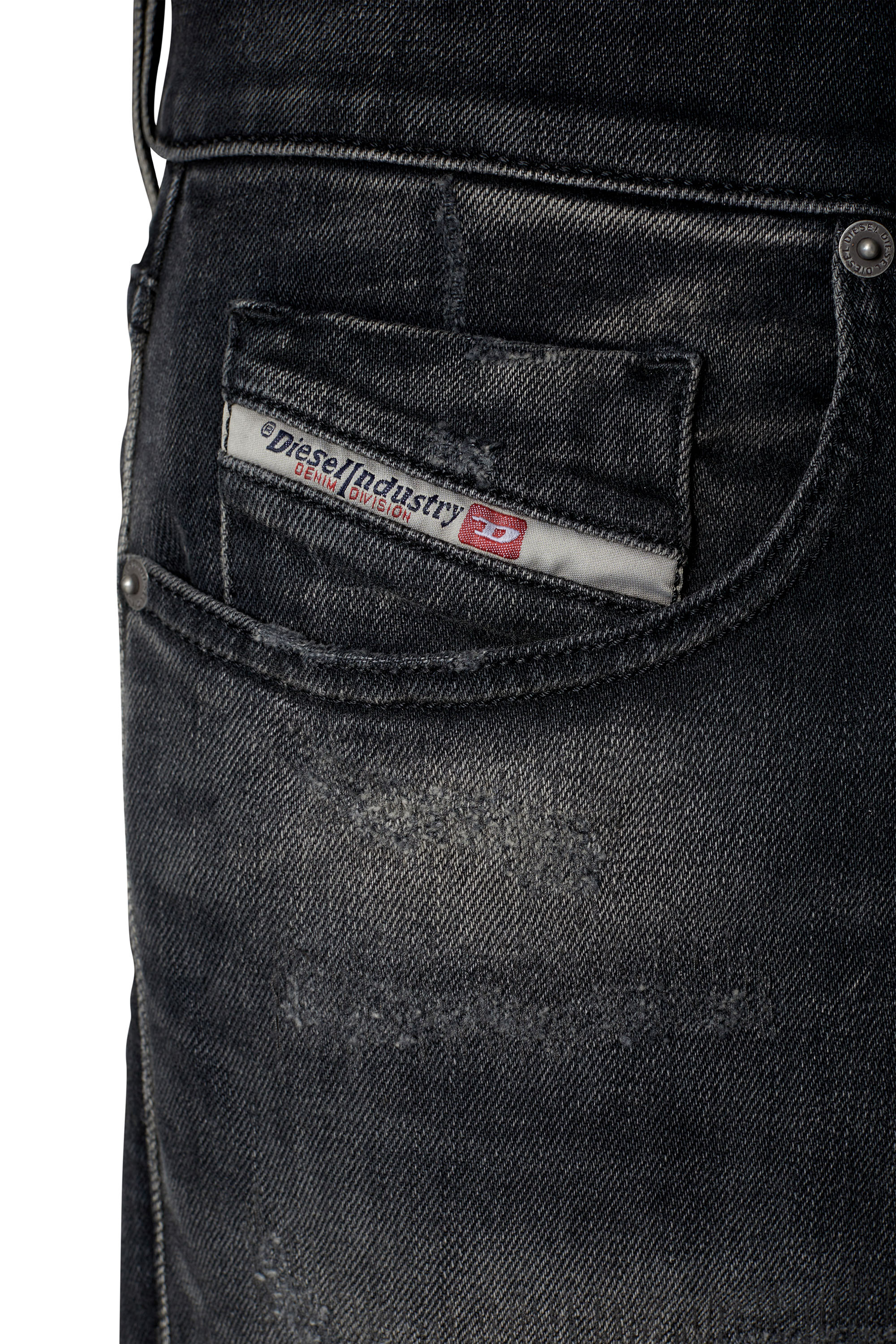 Diesel - 2019 D-STRUKT 09E05 Slim Jeans, Black/Dark grey - Image 4