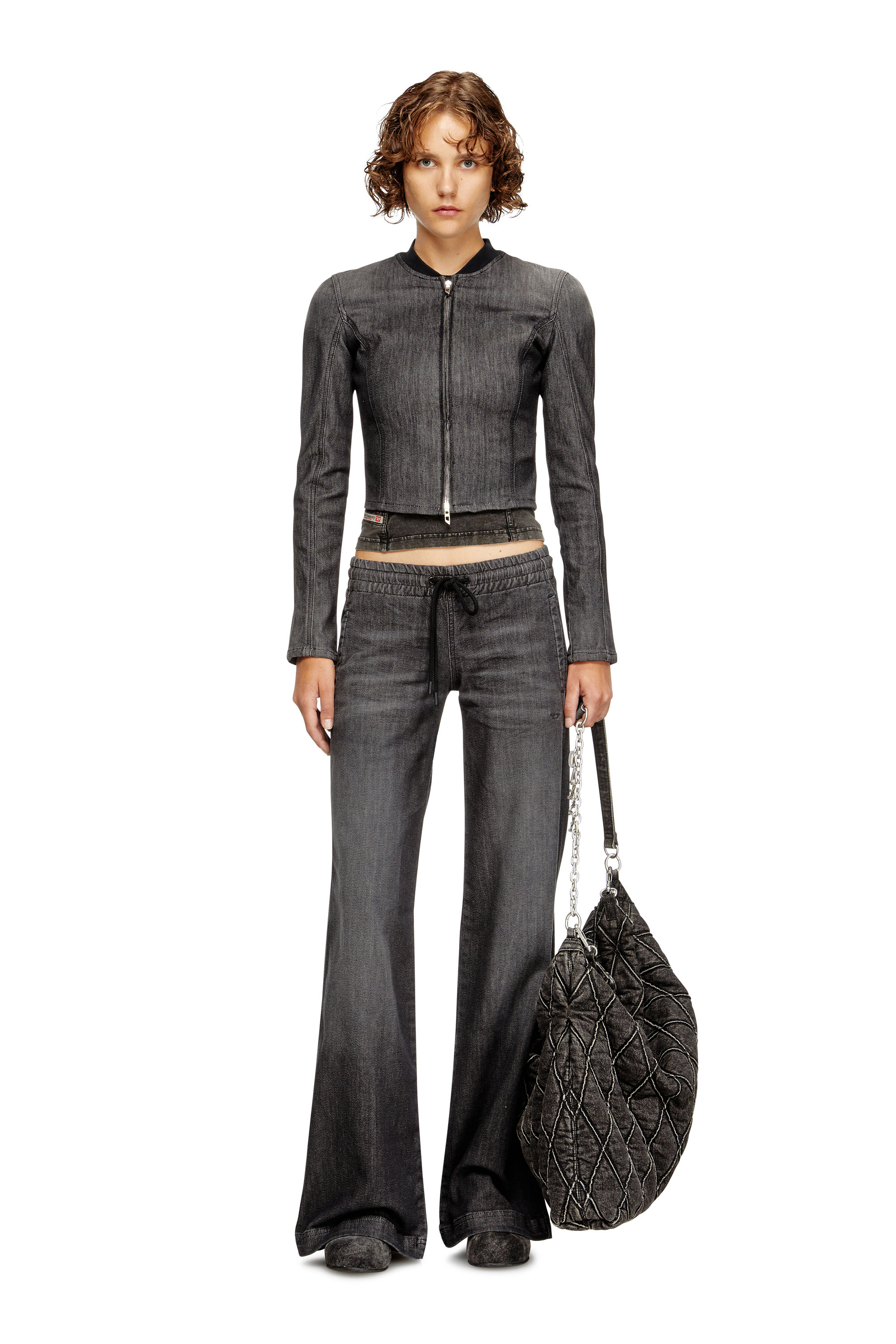 Diesel - Woman's Relaxed 2078 D-Ainty Joggjeans® 09M66, Black/Dark grey - 2