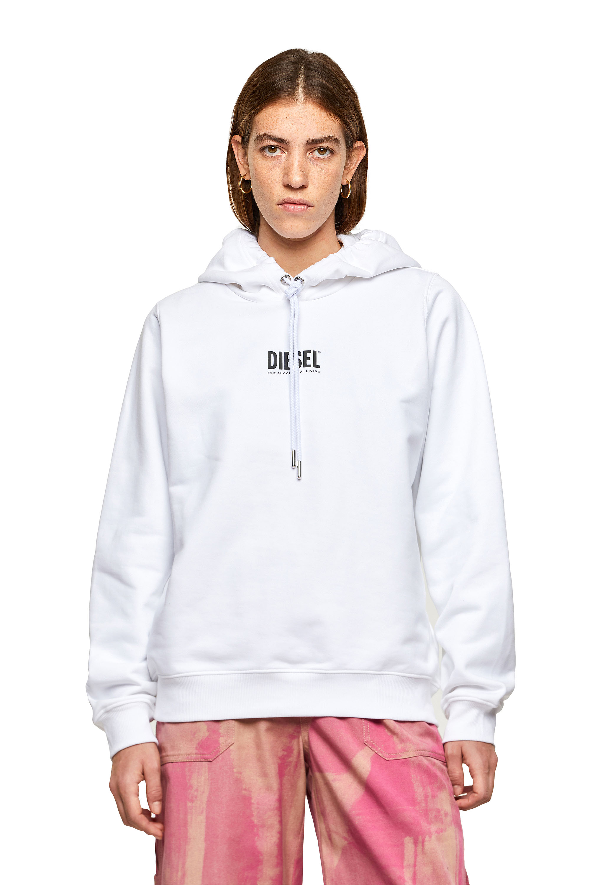 F-ANG-HOOD-SMALLOGO, White - Sweaters