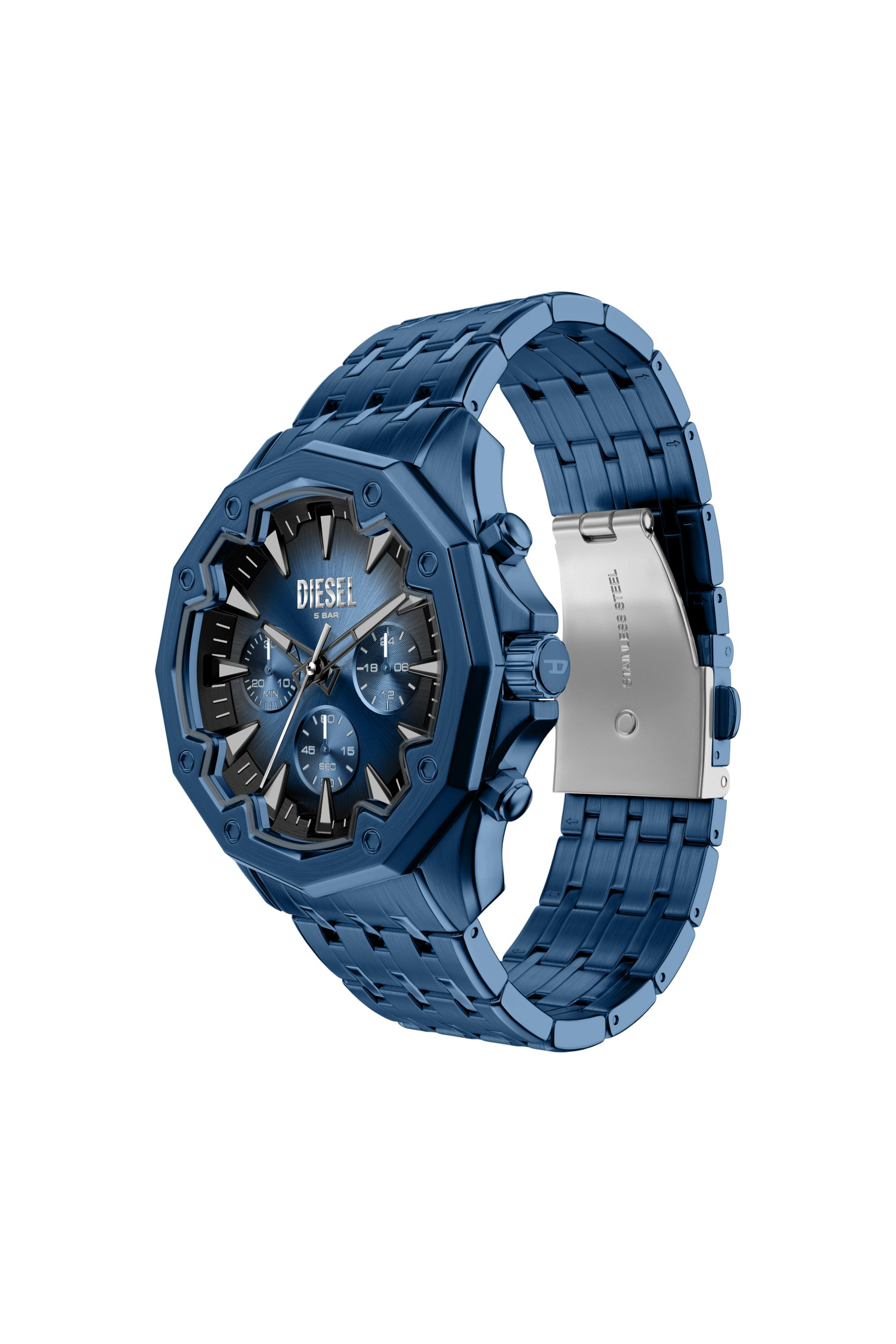 Diesel - DZ4705 WATCH, Man's Stinger Blue Stainless Steel Watch in Blue - 2