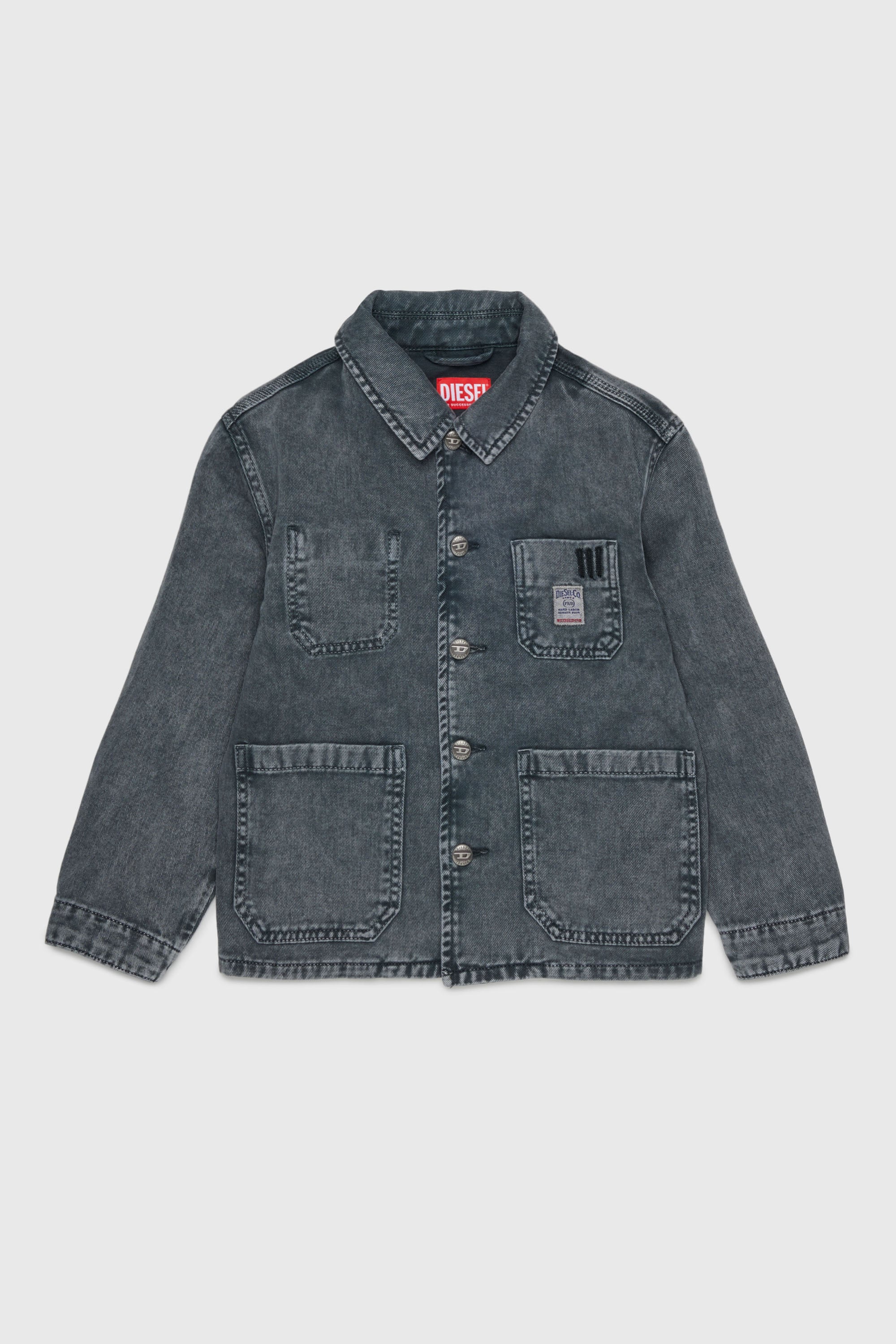 Diesel - JSTACK, Man's Workwear-style shirt jacket in Dark grey - 1