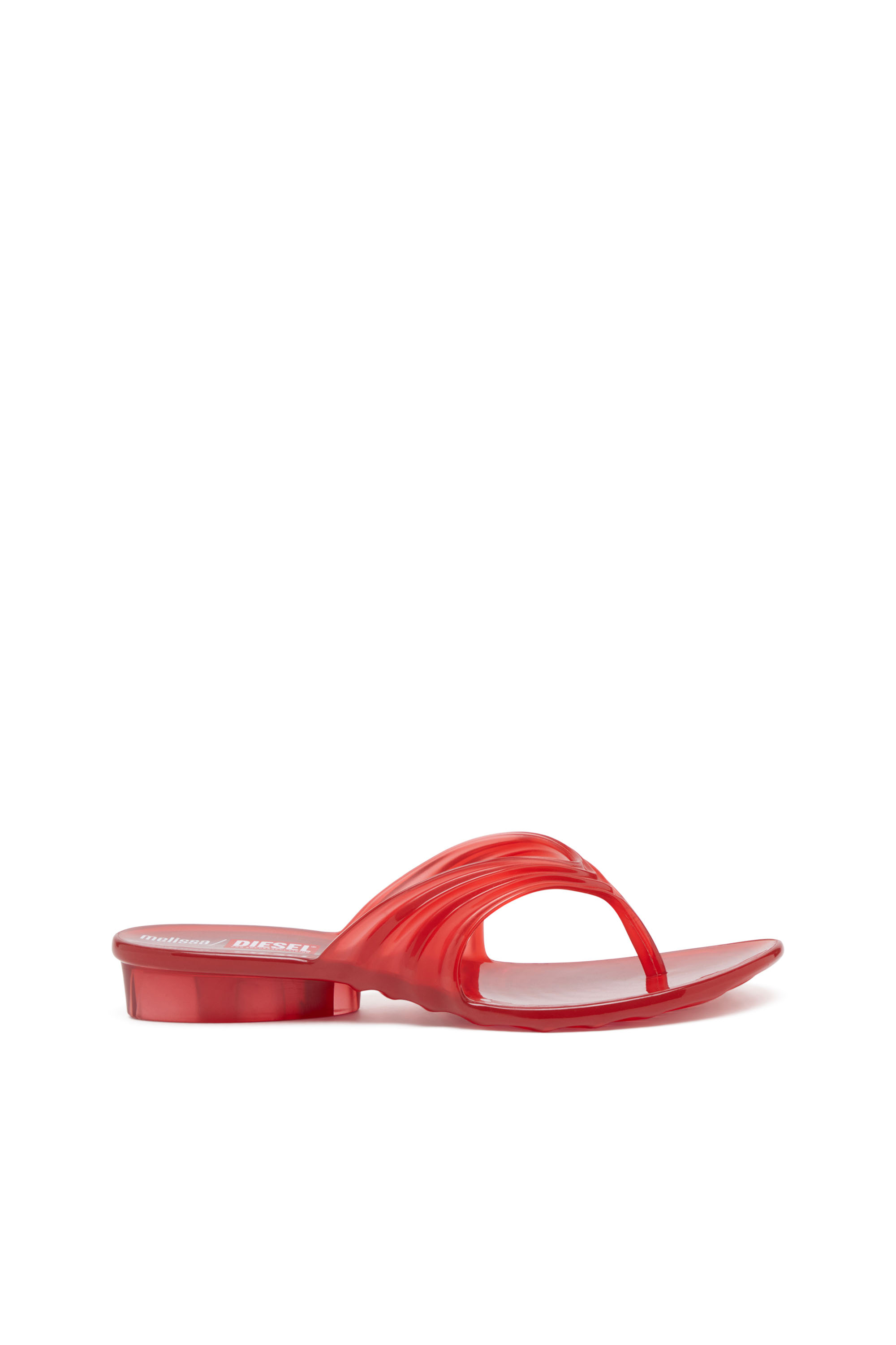 Diesel - MELISSA QUANTUM THONG, Woman's Sculptural flip-flops in Melflex&reg; in Red - 1