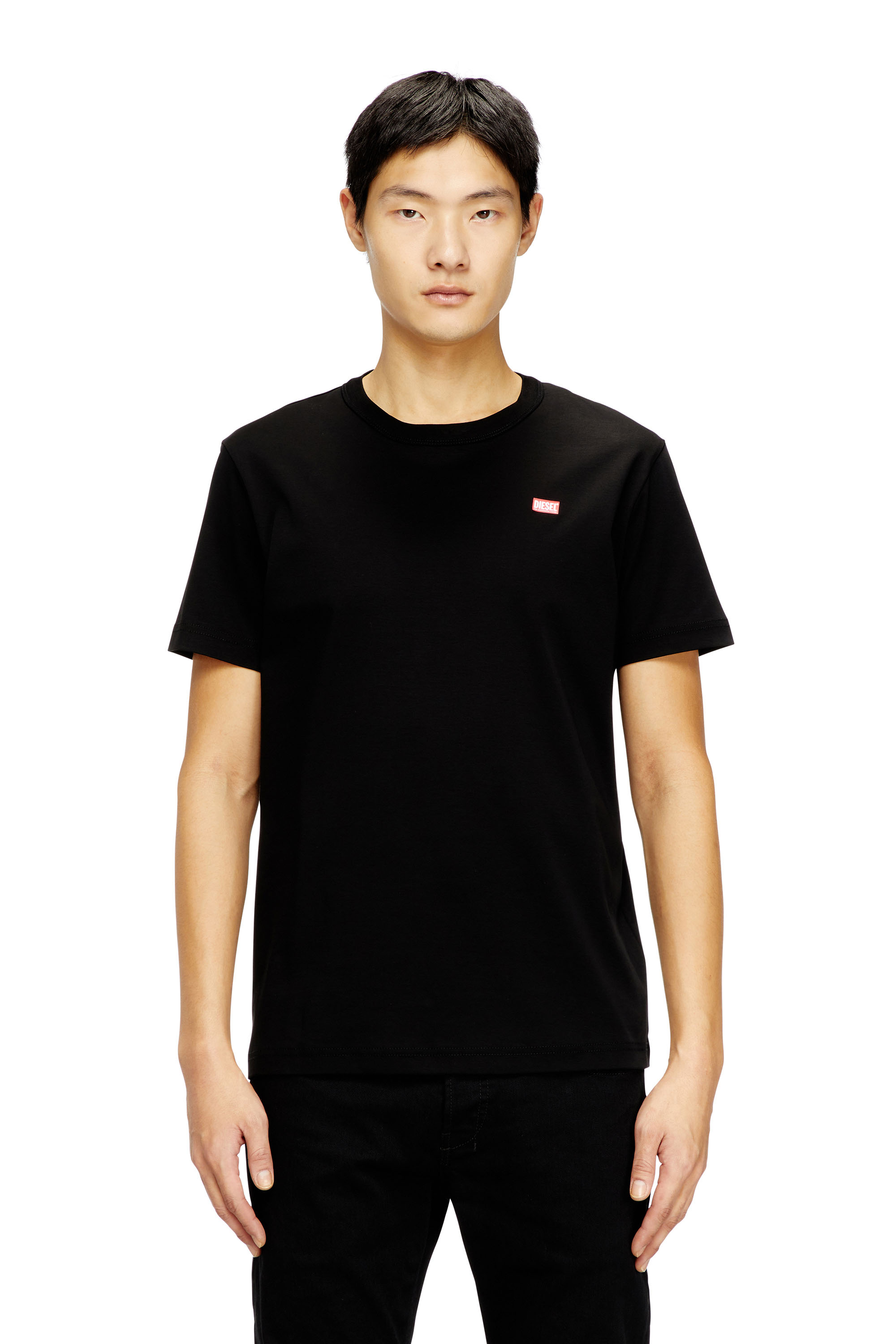 Diesel - T-MIEGOR-K77, Man's T-shirt in mercerised cotton in Black - 1