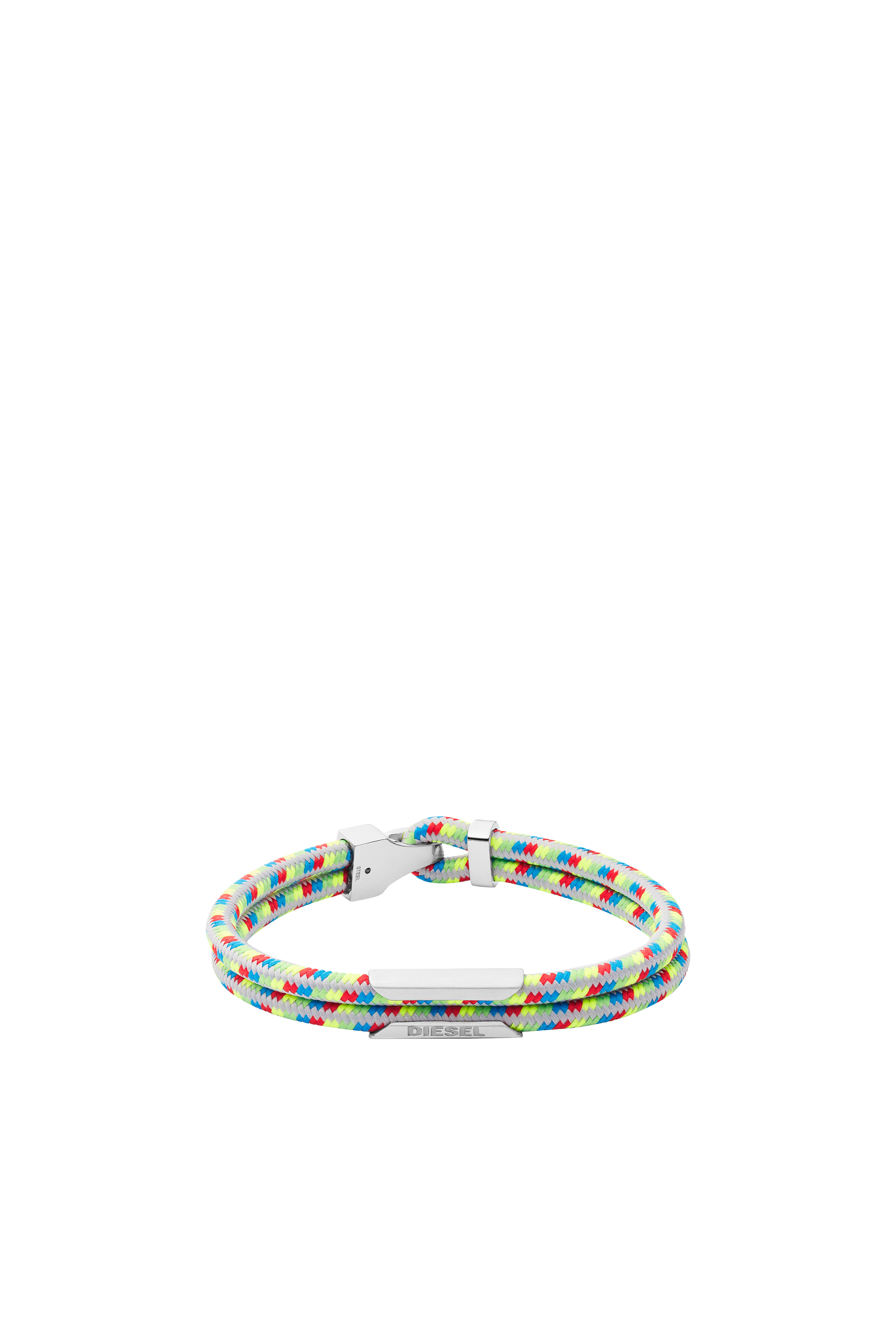 Diesel - DX1250, Man's Multicolor nylon bracelet in Multicolor/Grey - 1