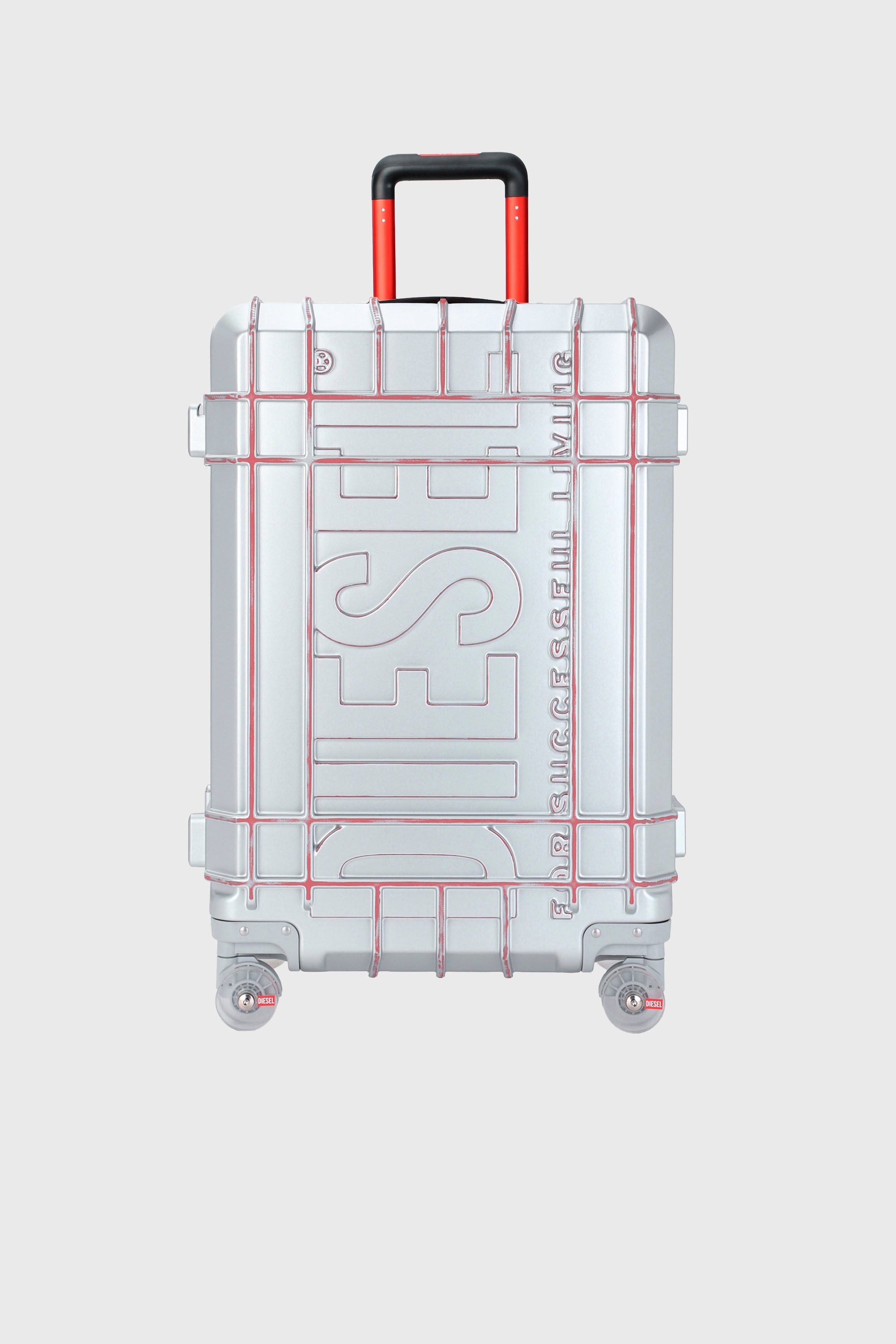 Diesel - DIESEL PC STRONG IMAGE TROLLEY- DSL003, Unisex's Rugged suitcase size L in Silver - 1