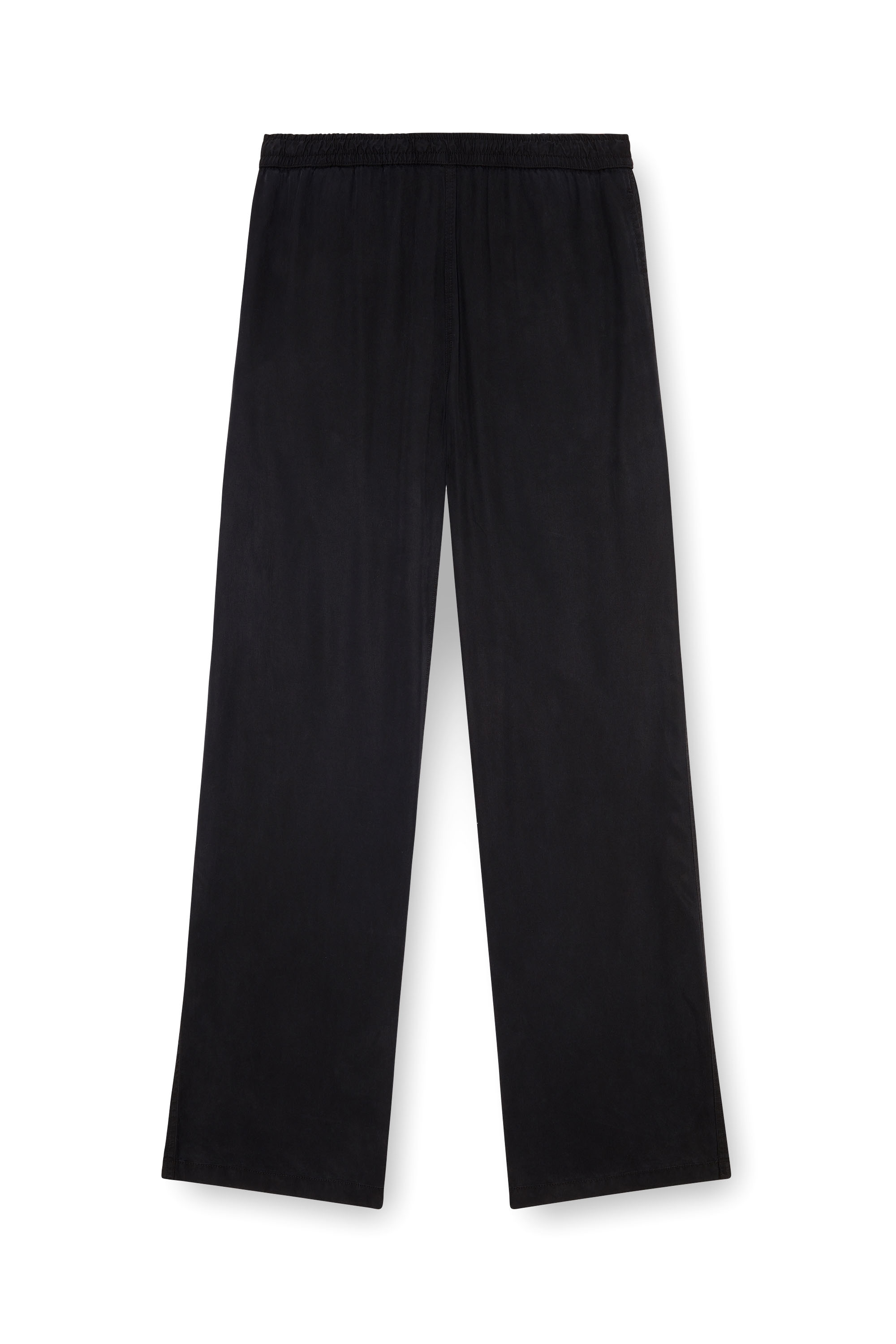 Diesel - P-DREYER-C, Man's Drawstring pants in faded twill in Black - 2