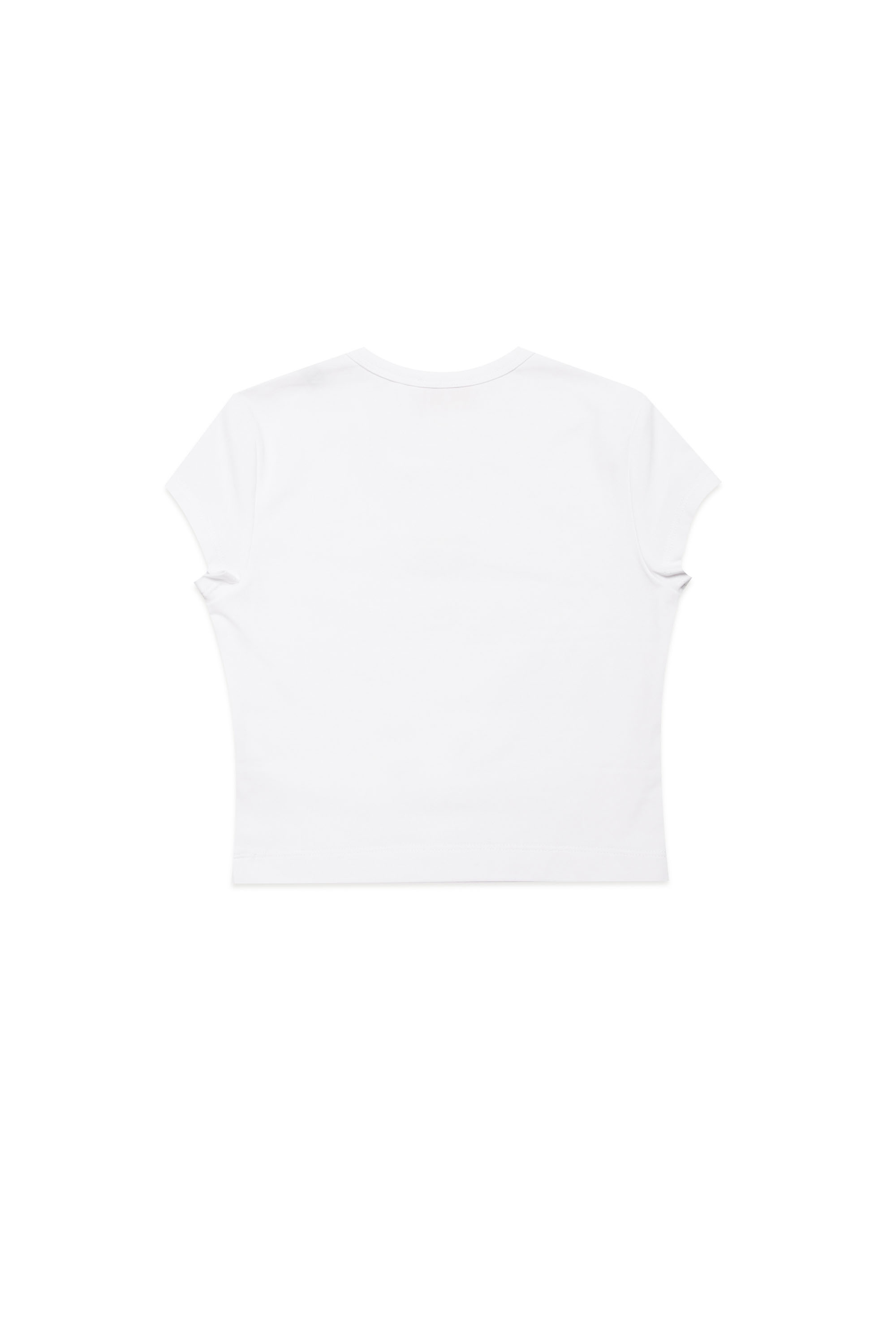 Diesel - TANGIE, Woman's T-shirt with cut-out Oval D logo in White - 2
