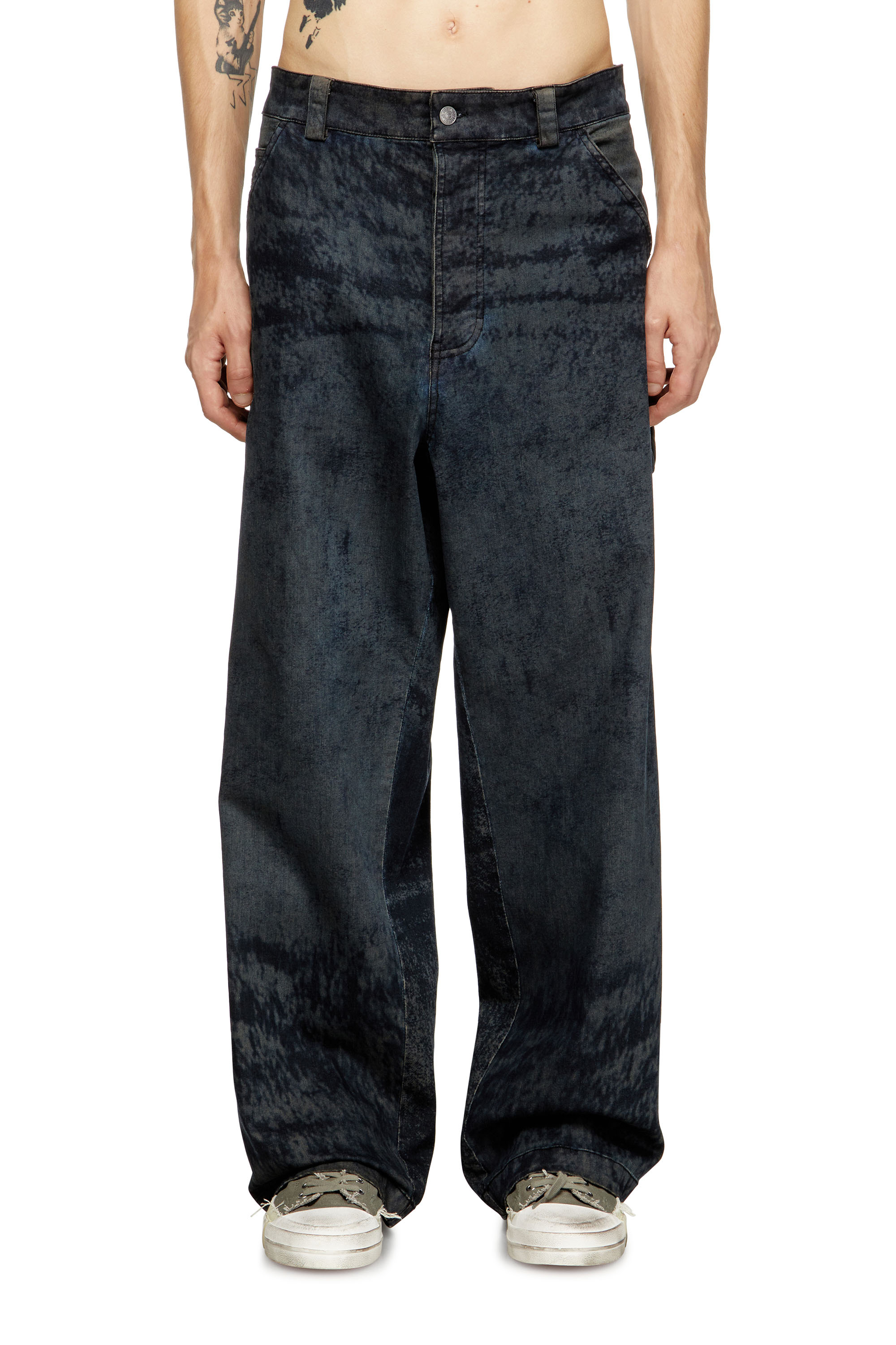 Diesel - P-LIVERY-B, Man's Utility pants in cotton blend in Black - 3