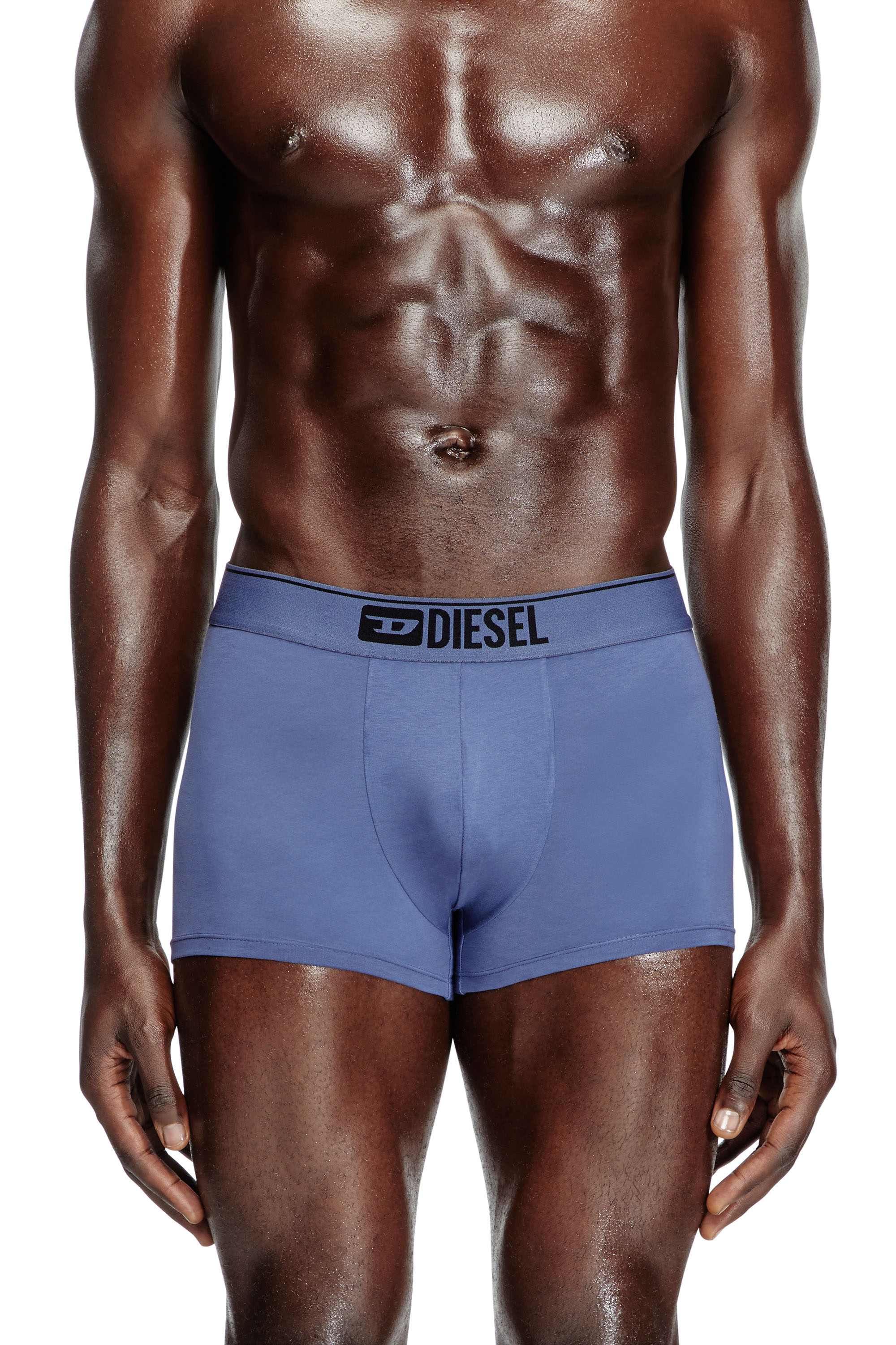 Diesel - UMBX-DAMIENTHREEPACK, Man's Three-pack of plain boxer in Black/Blue - 3