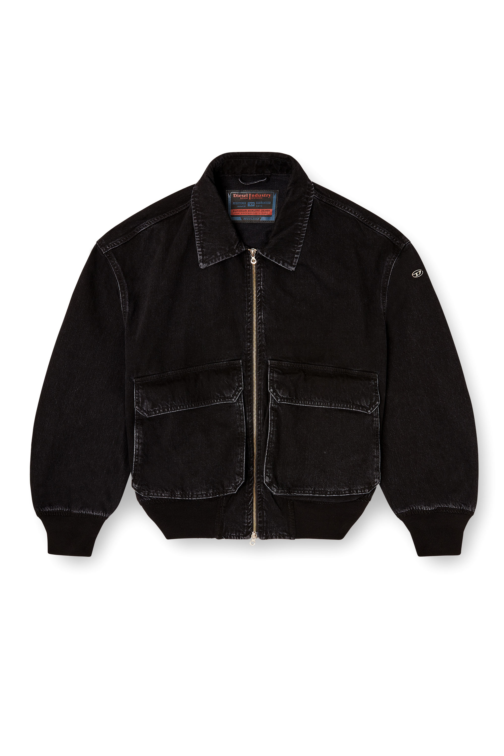 Diesel - D-KURZ, Unisex's Jacket in DNA denim in Black - 3