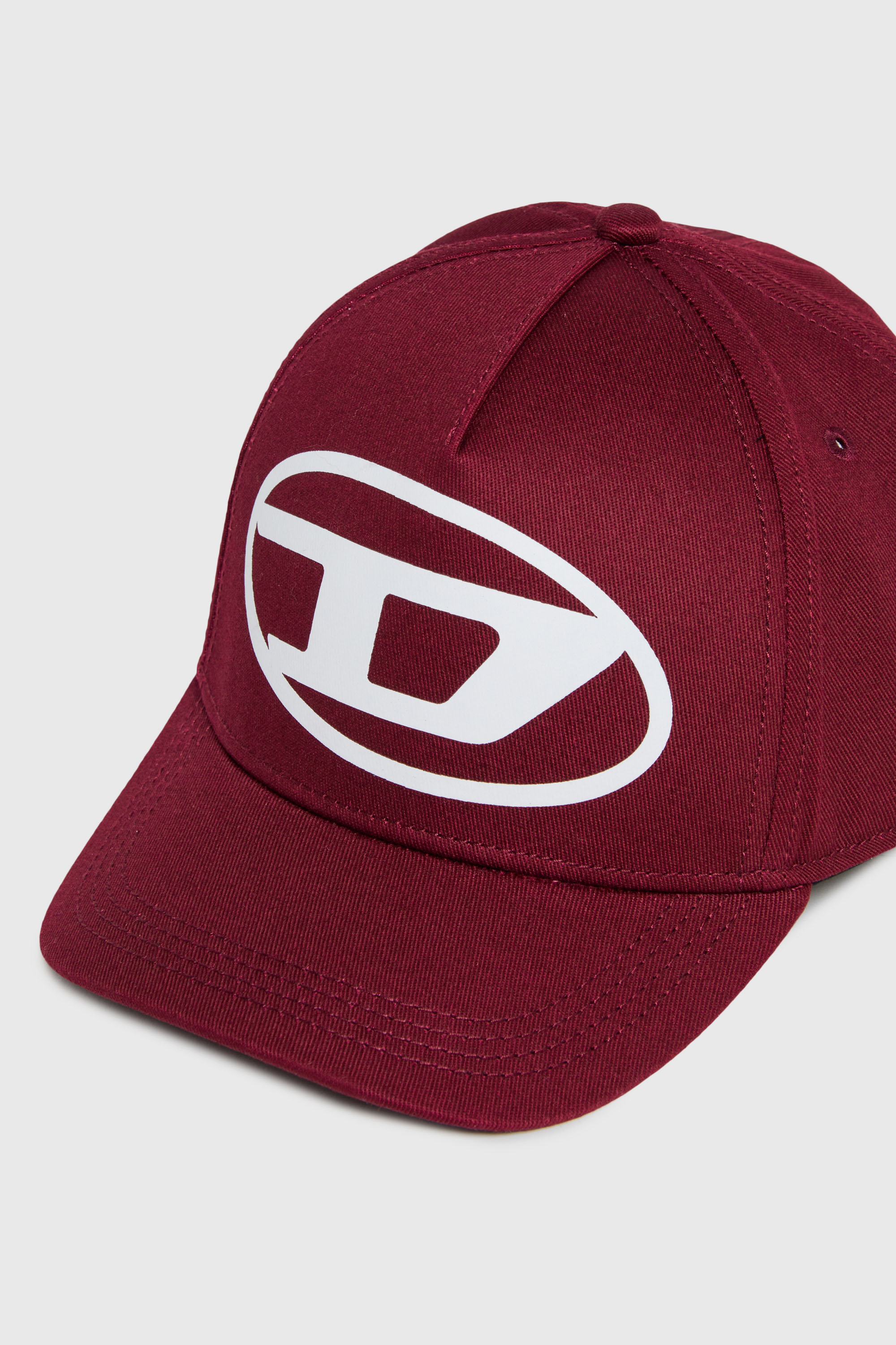 Diesel - FLIMO, Man's Baseball cap with Oval D logo print in Red - 3