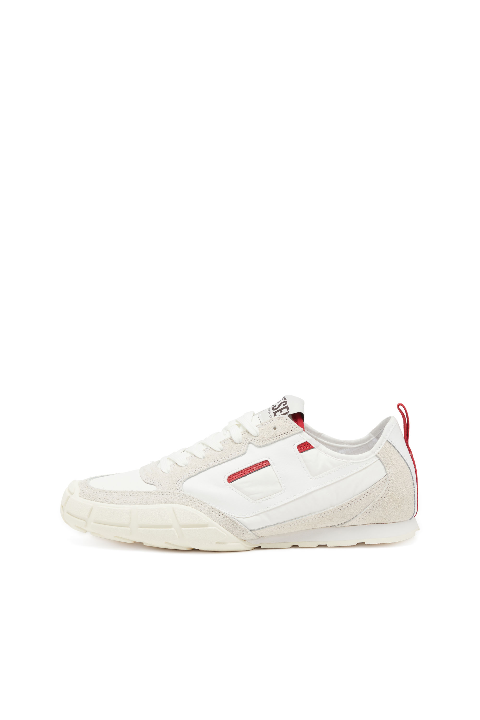S-PAGODHA LOW, White/Red Diesel - S-PAGODHA LOW, Man's S-Pagodha-Sneakers in leather, suede and ripstop in White/Red - 8