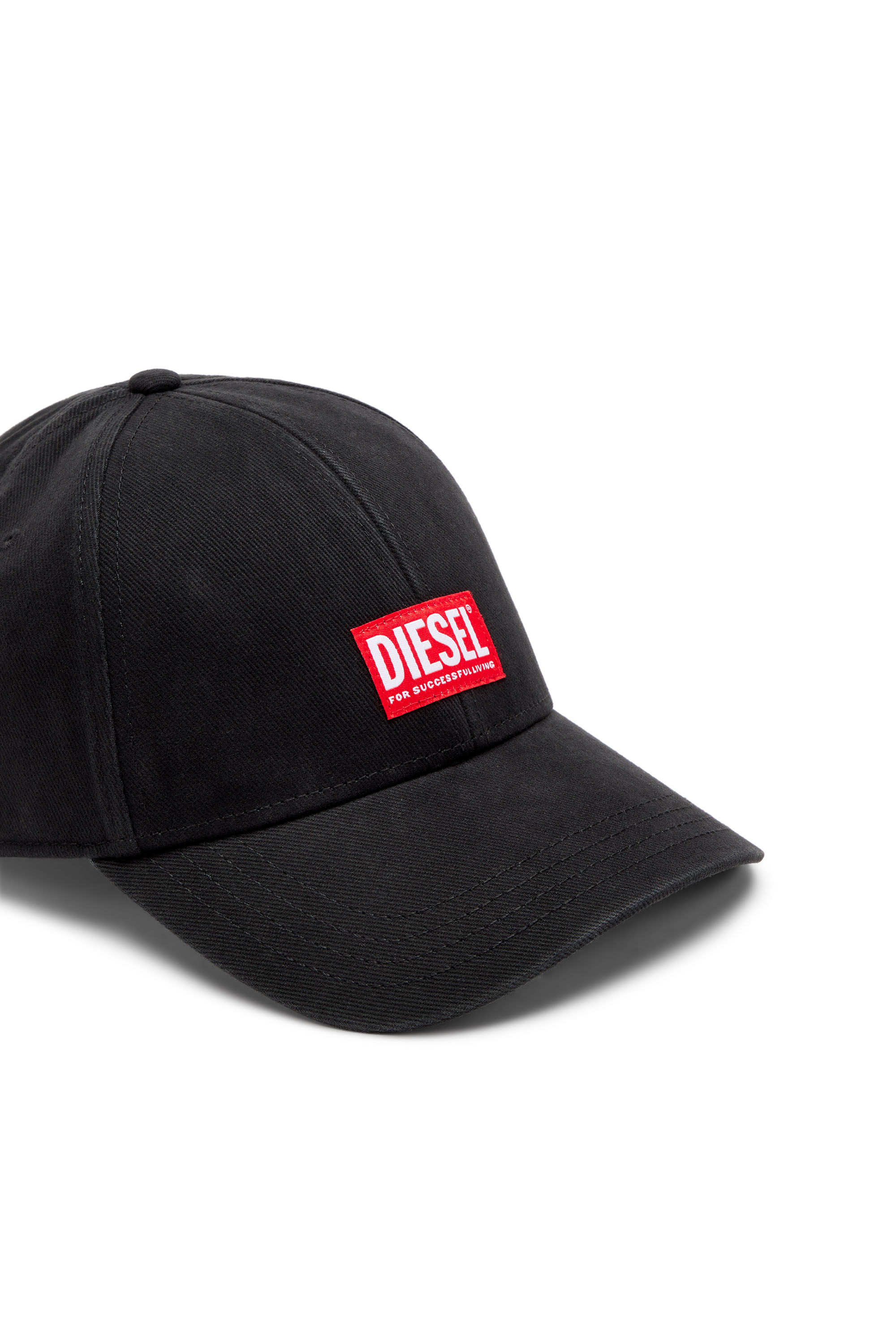 Diesel - CORRY-JACQ-WASH, Man Baseball cap with logo patch in Black - Image 3