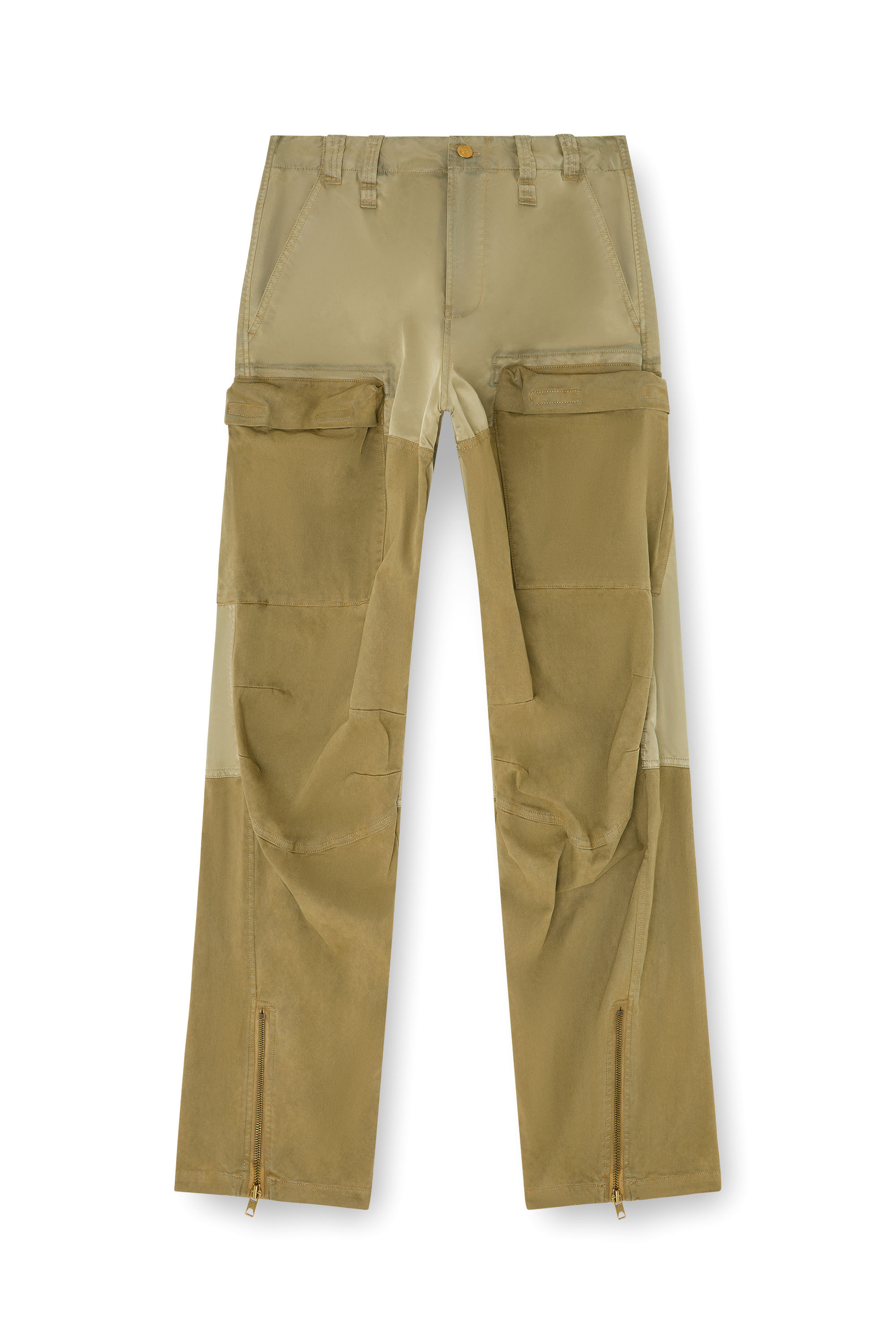 Diesel - P-ARKER, Woman's Cargo pants in cotton and nylon in Military Green - 4