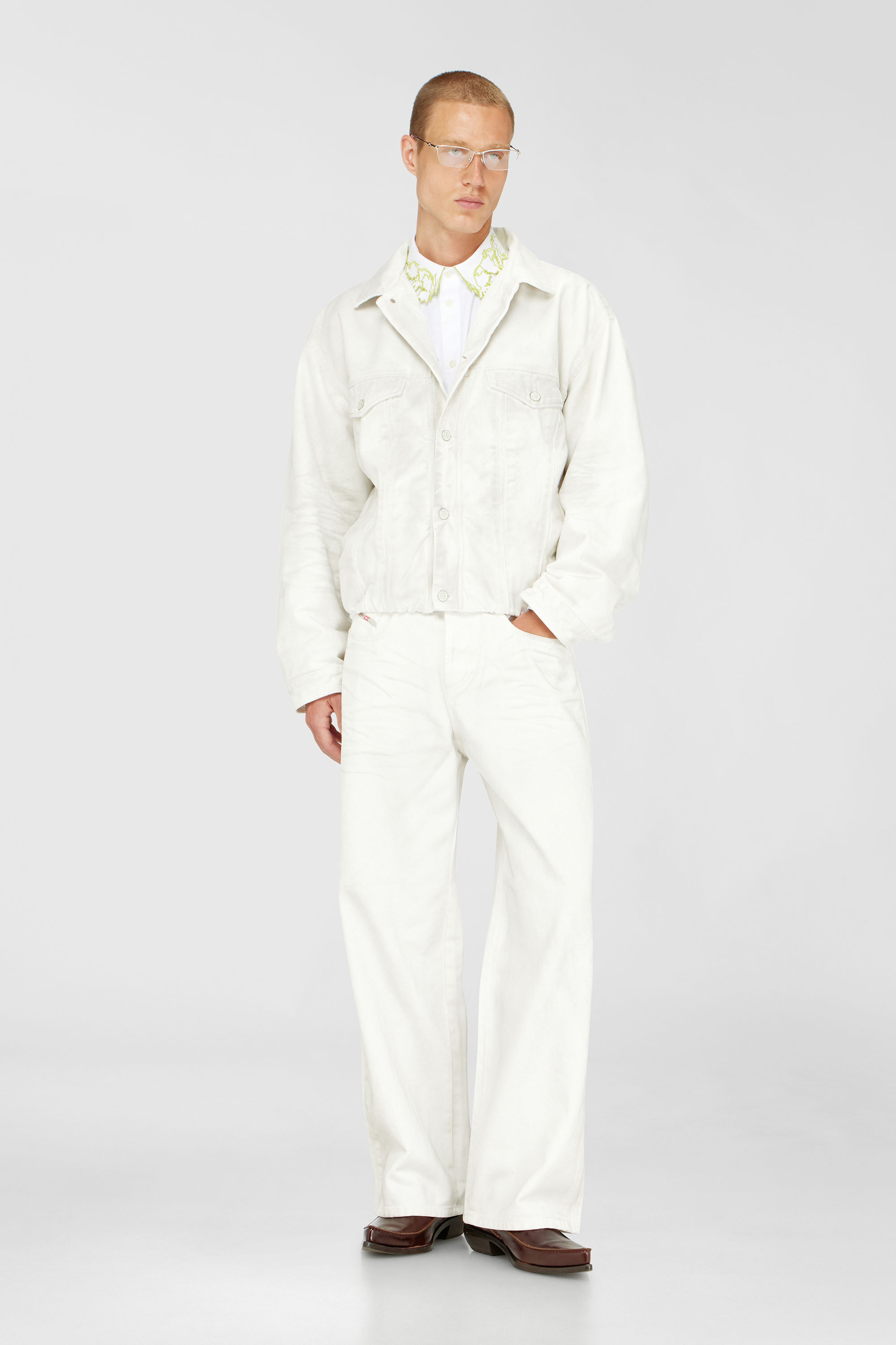 Diesel - Unisex's Relaxed Jeans 1982 D-Hakou 007GG, White - 1