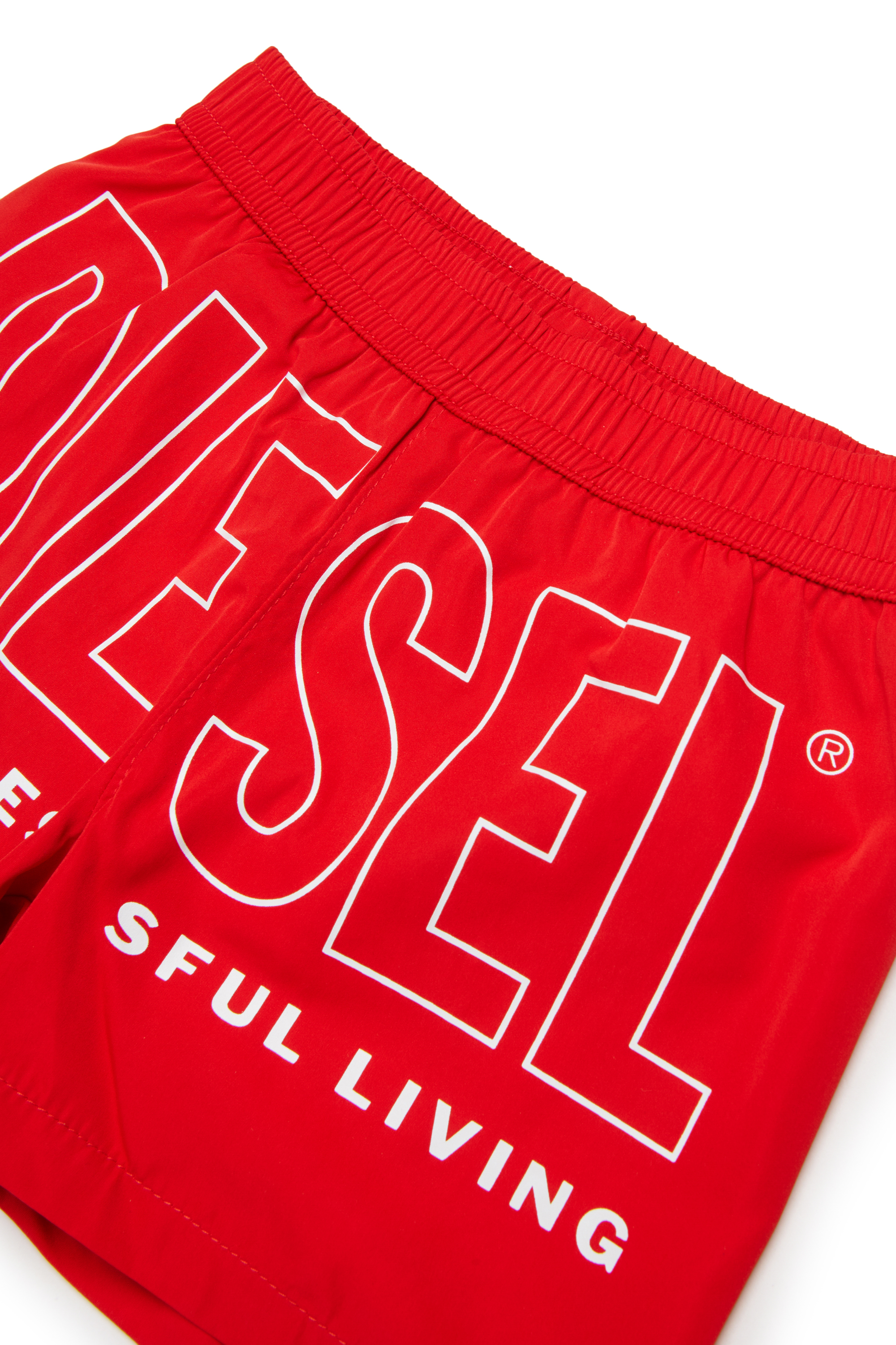 Diesel - MISITB, Man's Swim shorts with maxi Biscotto print in Red - 3