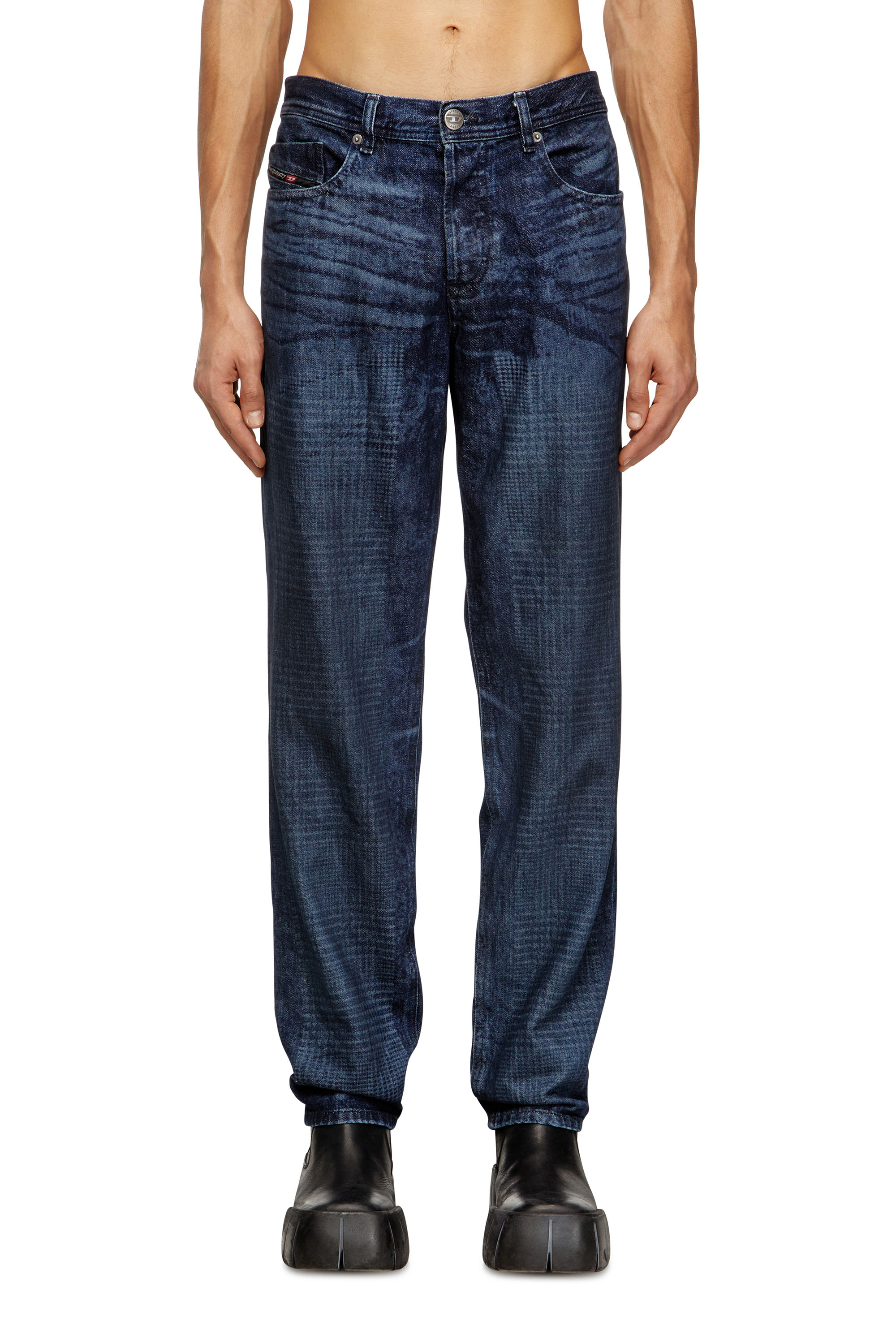 Regular Jeans 2023 D-Finitive 007CV, Dark Blue Diesel - Man's Regular Jeans 2023 D-Finitive 007CV, Dark Blue - 3
