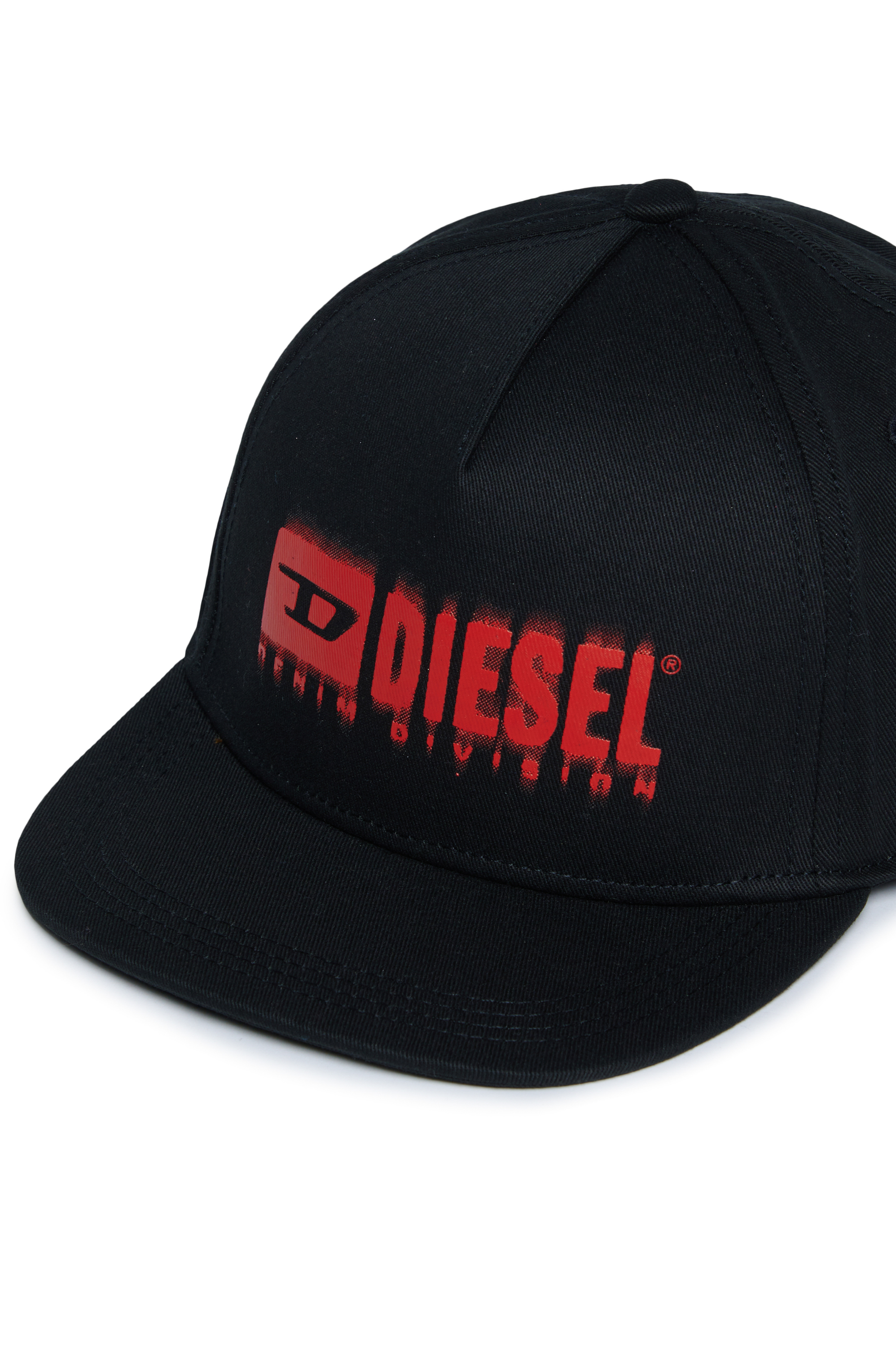 Diesel - FPRITTIL, Unisex's Baseball cap with smudged logo in Black - 3