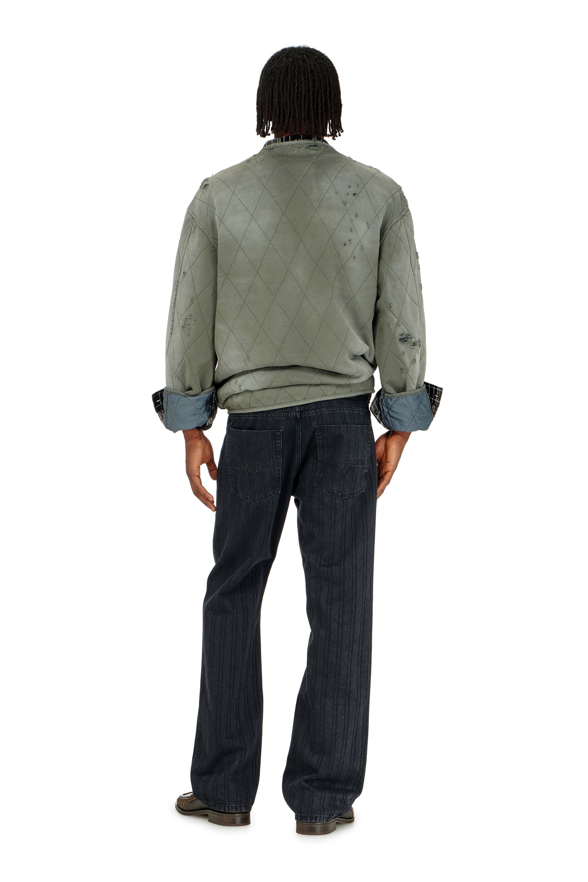 Diesel - Man's Relaxed Jeans 1980 D-Eeper 09Q12, Black/Dark grey - 3