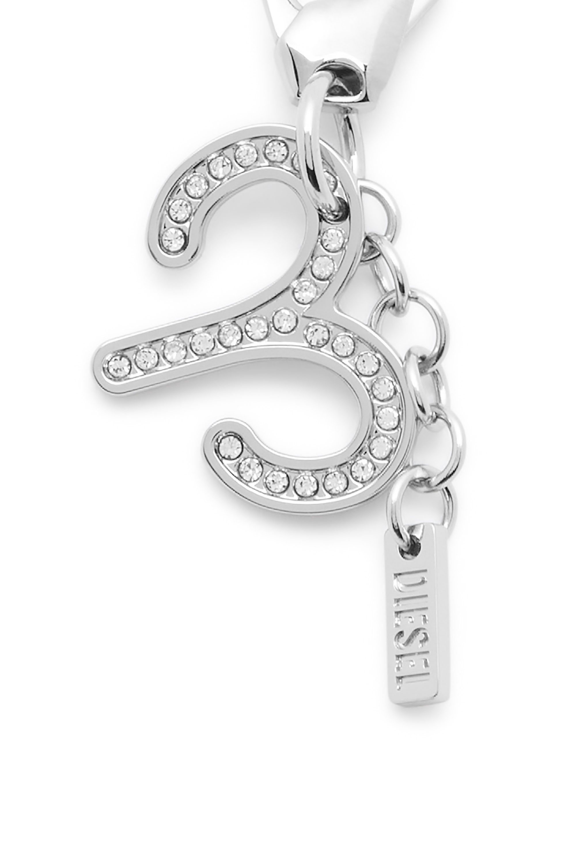 Diesel - CHARM ARIES, Unisex's Metal Aries charm with rhinestones in Silver - 3