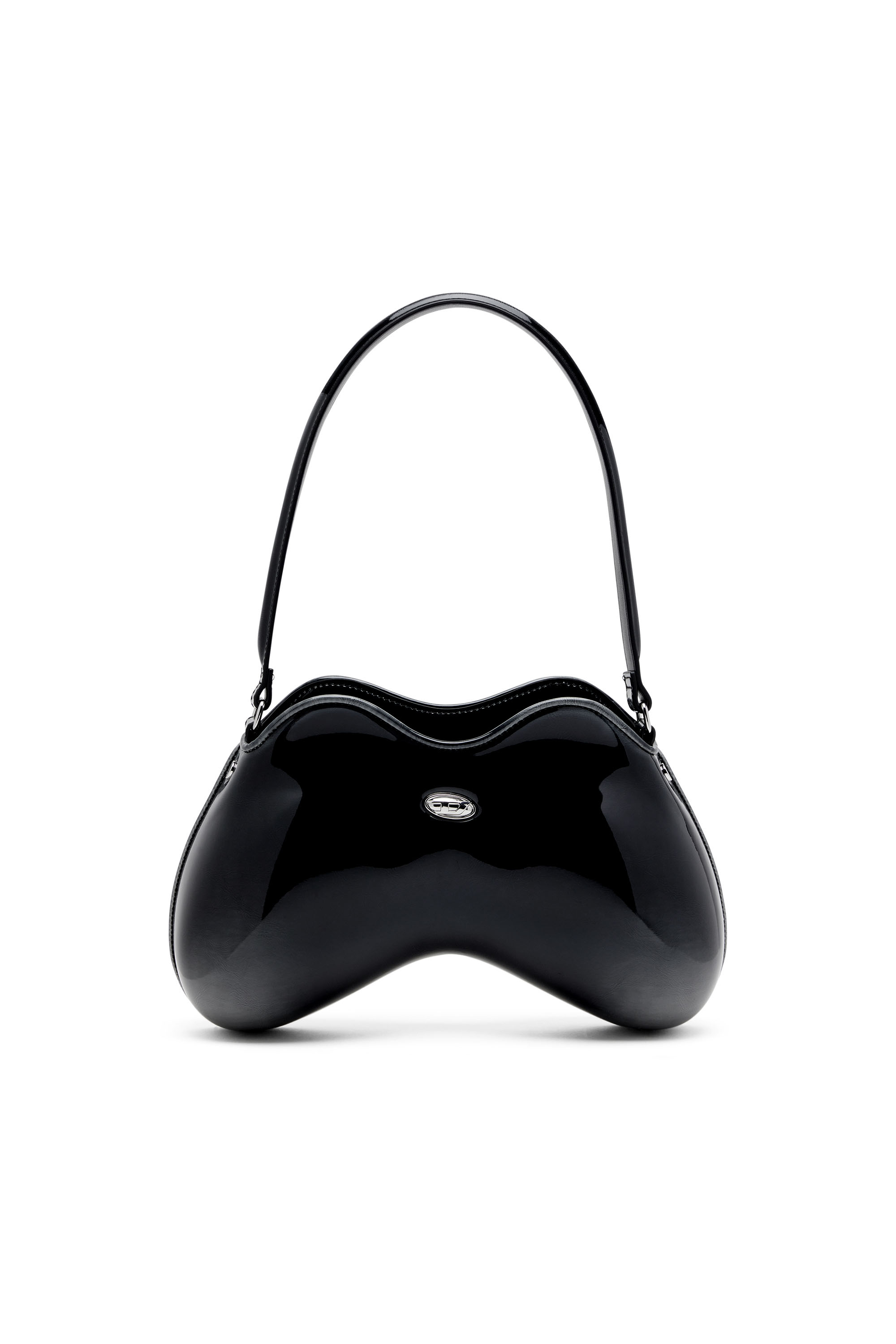 Diesel - DOUBLE-D SHOULDER, Woman's Double-D-Rigid shoulder bag in dégradé glossy PU in Black - 1