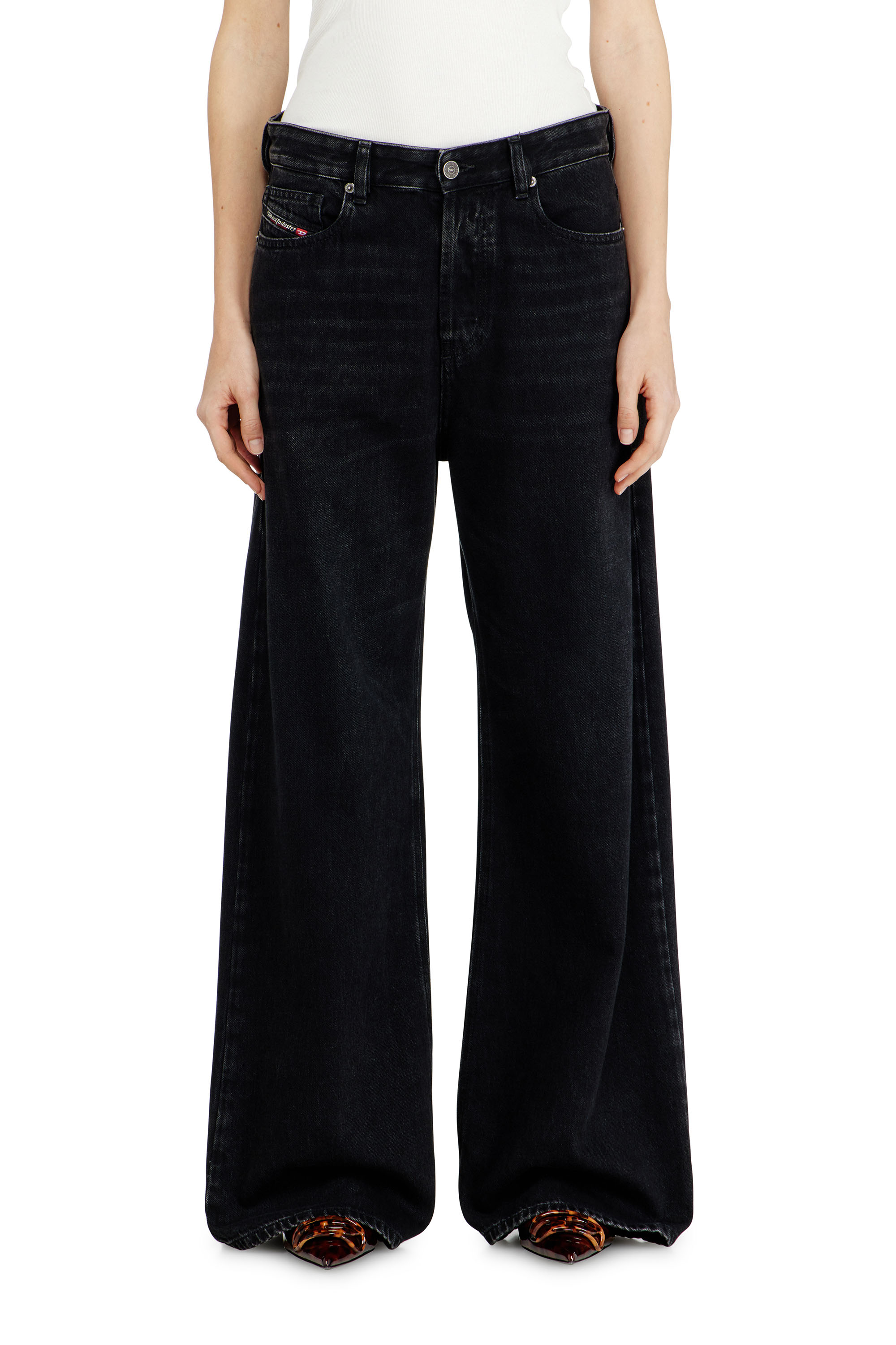 Diesel - Unisex's Relaxed Jeans 1996 D-Sire 09P09, Black/Dark grey - 3