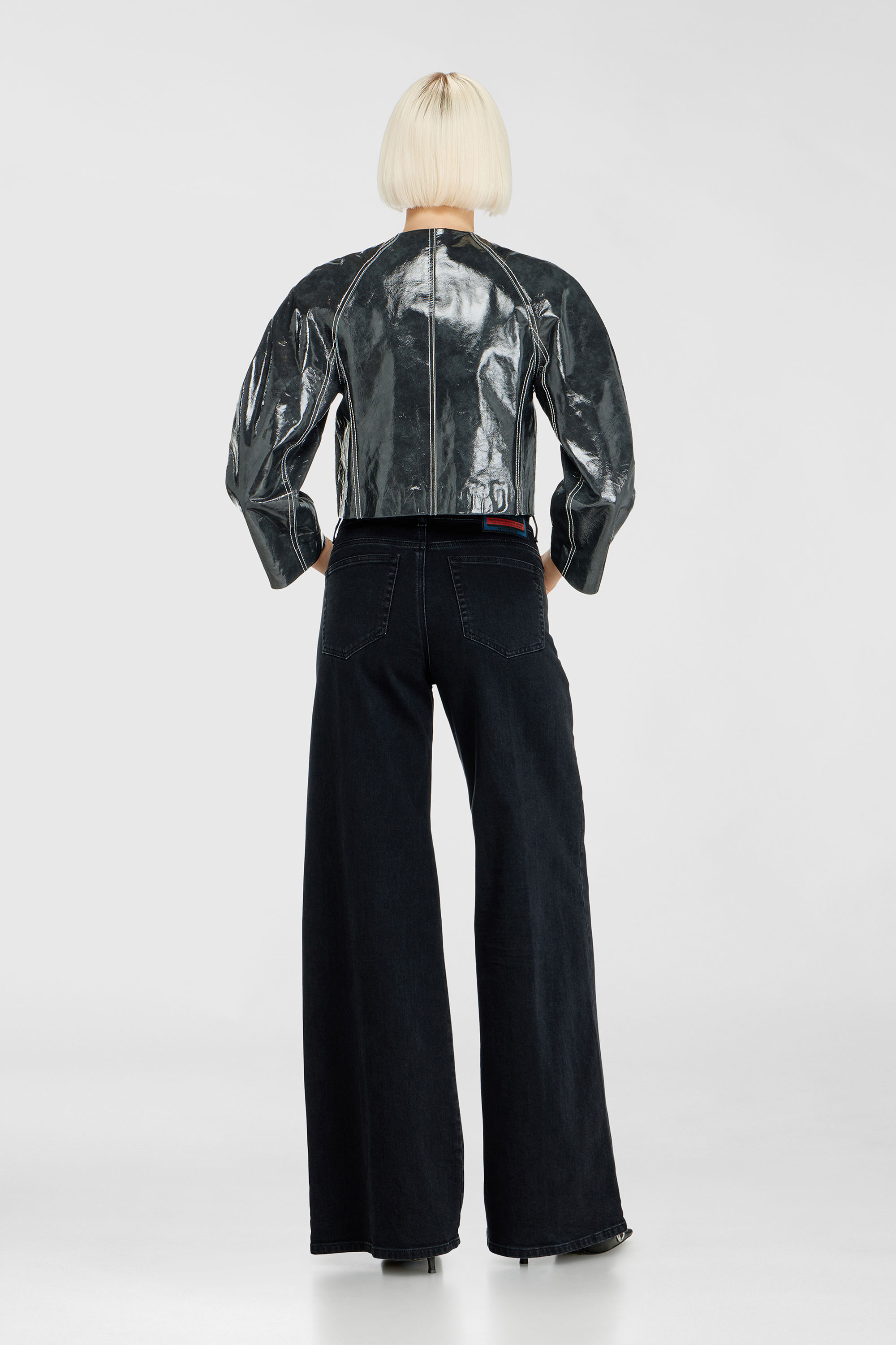 Diesel - Woman's Flare Jeans 1978 D-Akemi 09N89, Black/Dark grey - 3