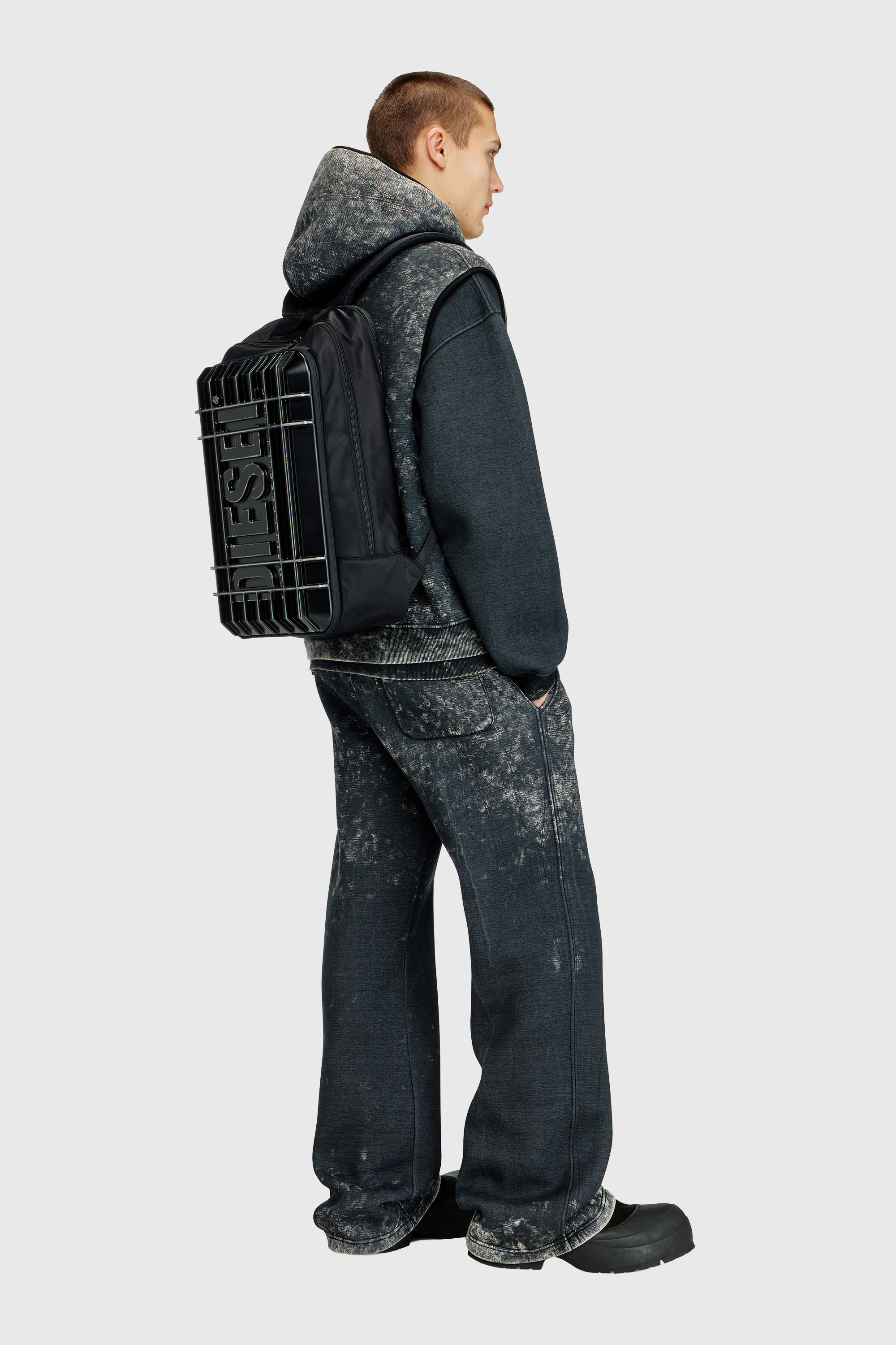 Diesel - DIESEL PC STRONG IMAGE BACKPACK- DSB005, Unisex's Rugged travel backpack in Black - 1
