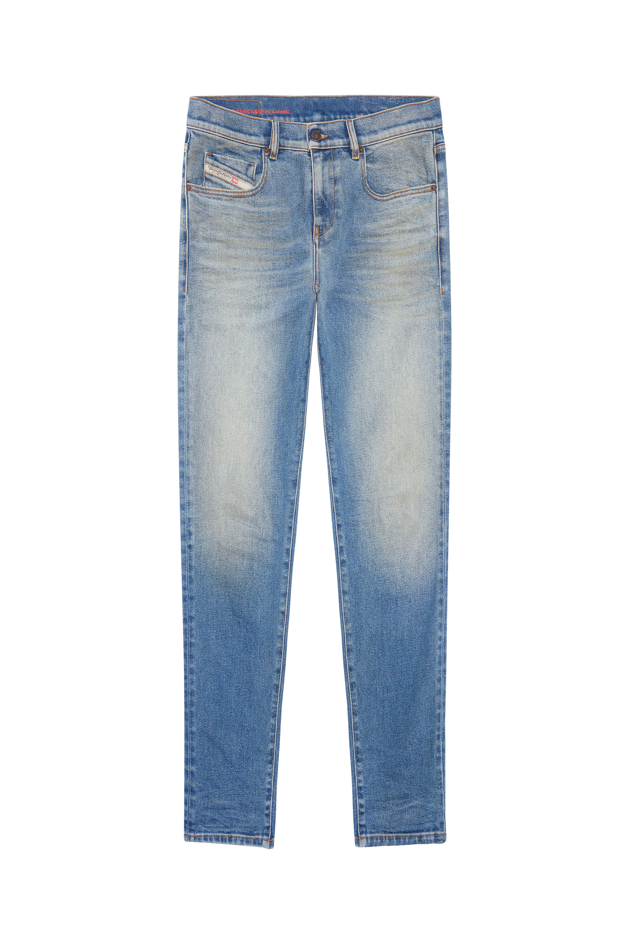 Diesel - 2019 D-Strukt 09D81 Slim Jeans, Light Blue - Image 6