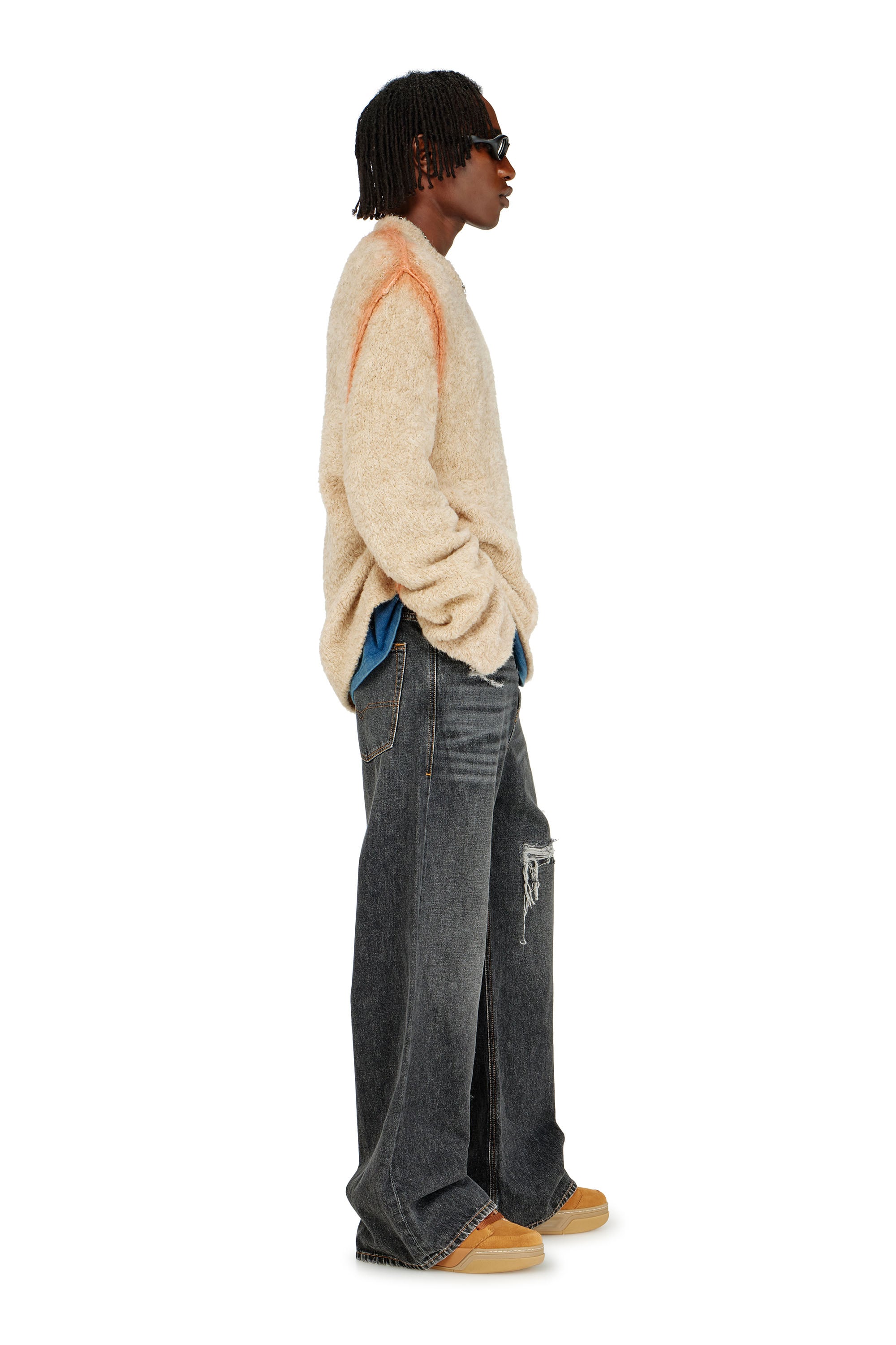 Diesel - Man's Relaxed Jeans D-Rise 007DN, Black/Dark grey - 2