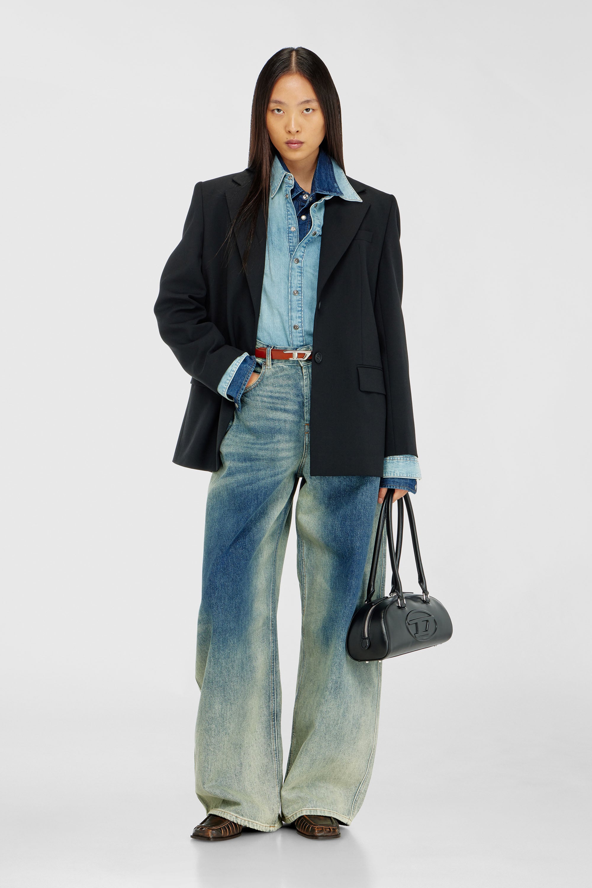 Diesel - Woman's Relaxed Jeans 1987 D-Khelz 007EF, Medium blue - 1