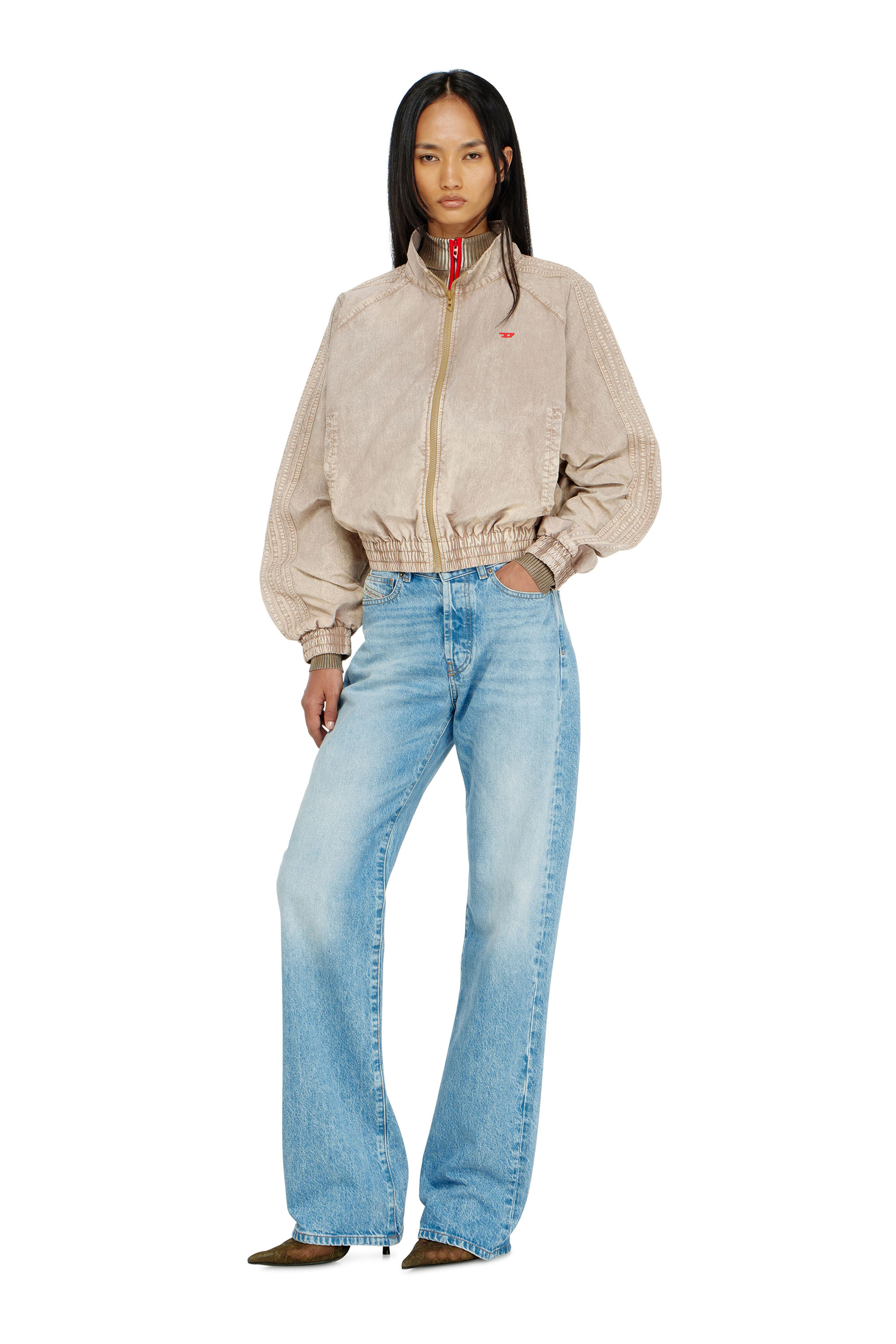 Diesel - G-ARDEN, Woman's Windbreaker in treated Taslan in Beige - 2
