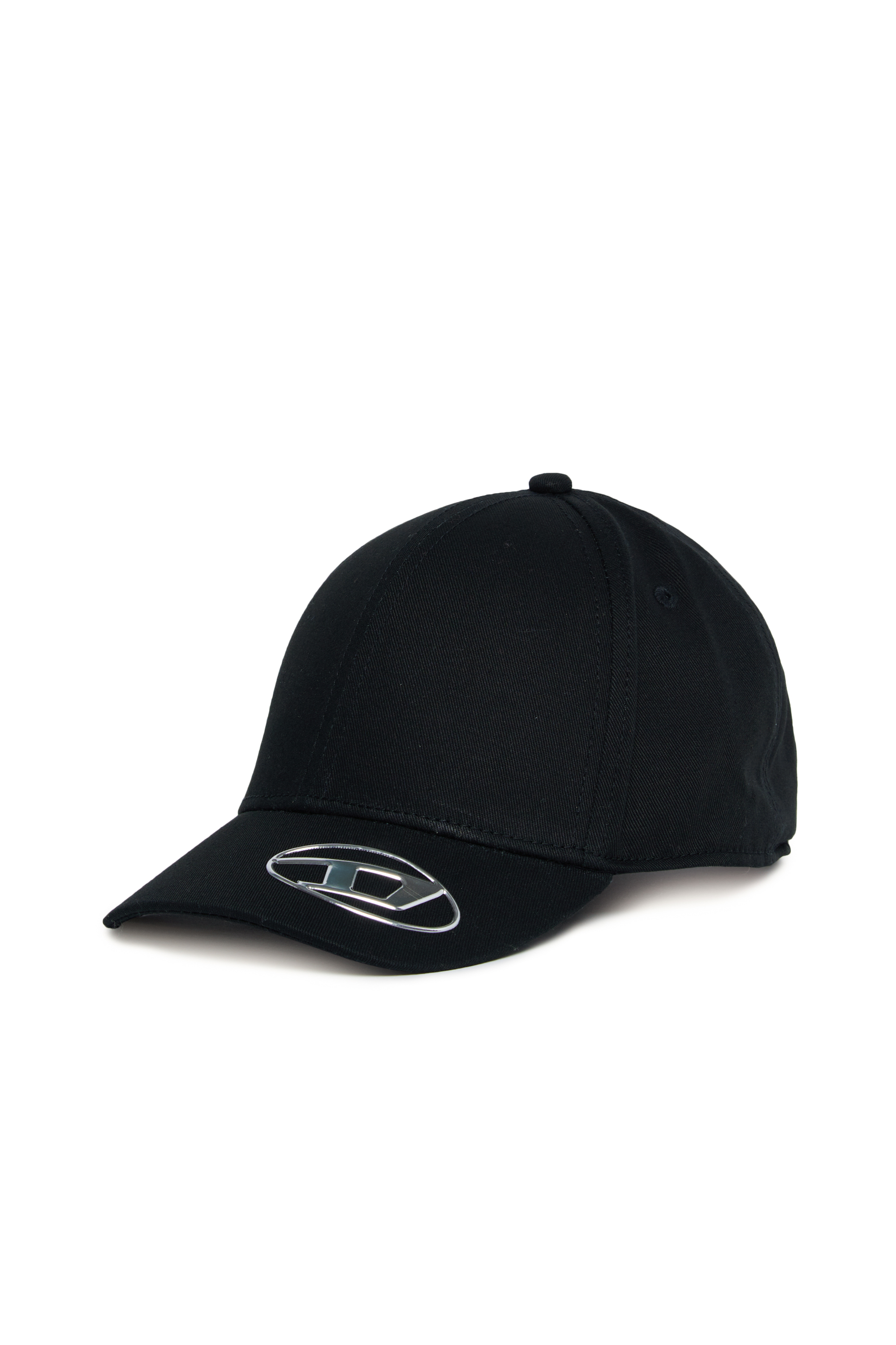 Diesel - FCEFFIL, Unisex Baseball cap with metallic Oval D logo in Black - Image 1